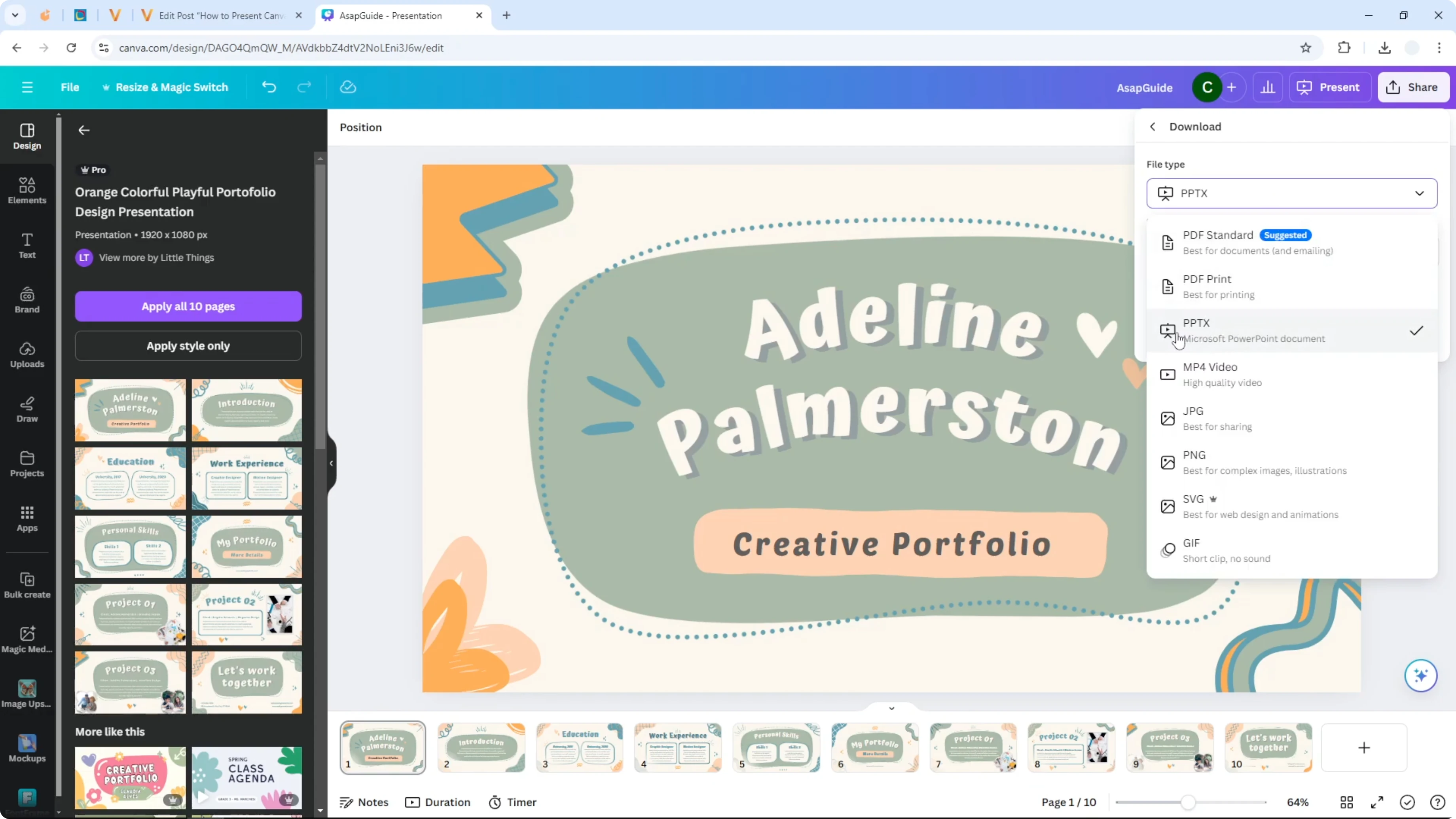 Screenshot from How to Present Canva in PowerPoint at 46s