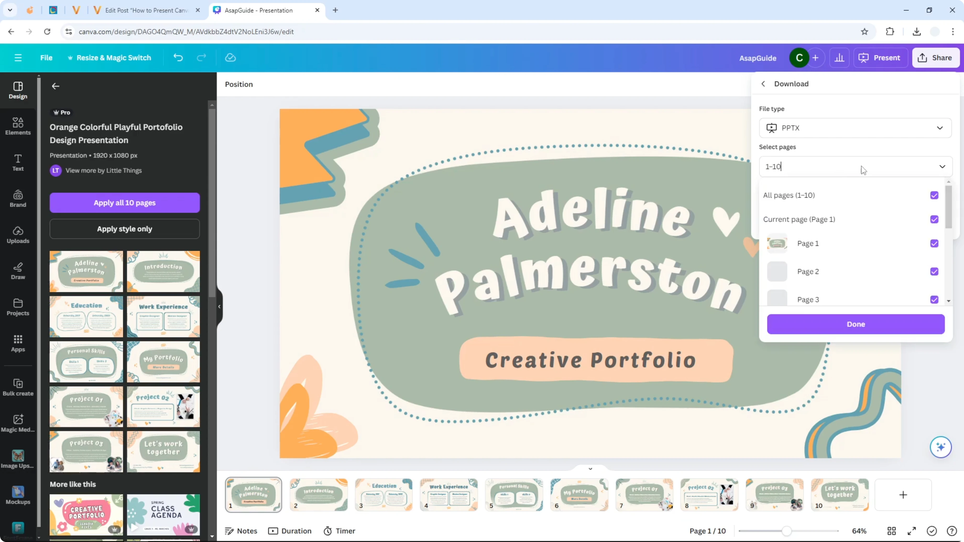 Screenshot from How to Present Canva in PowerPoint at 56s