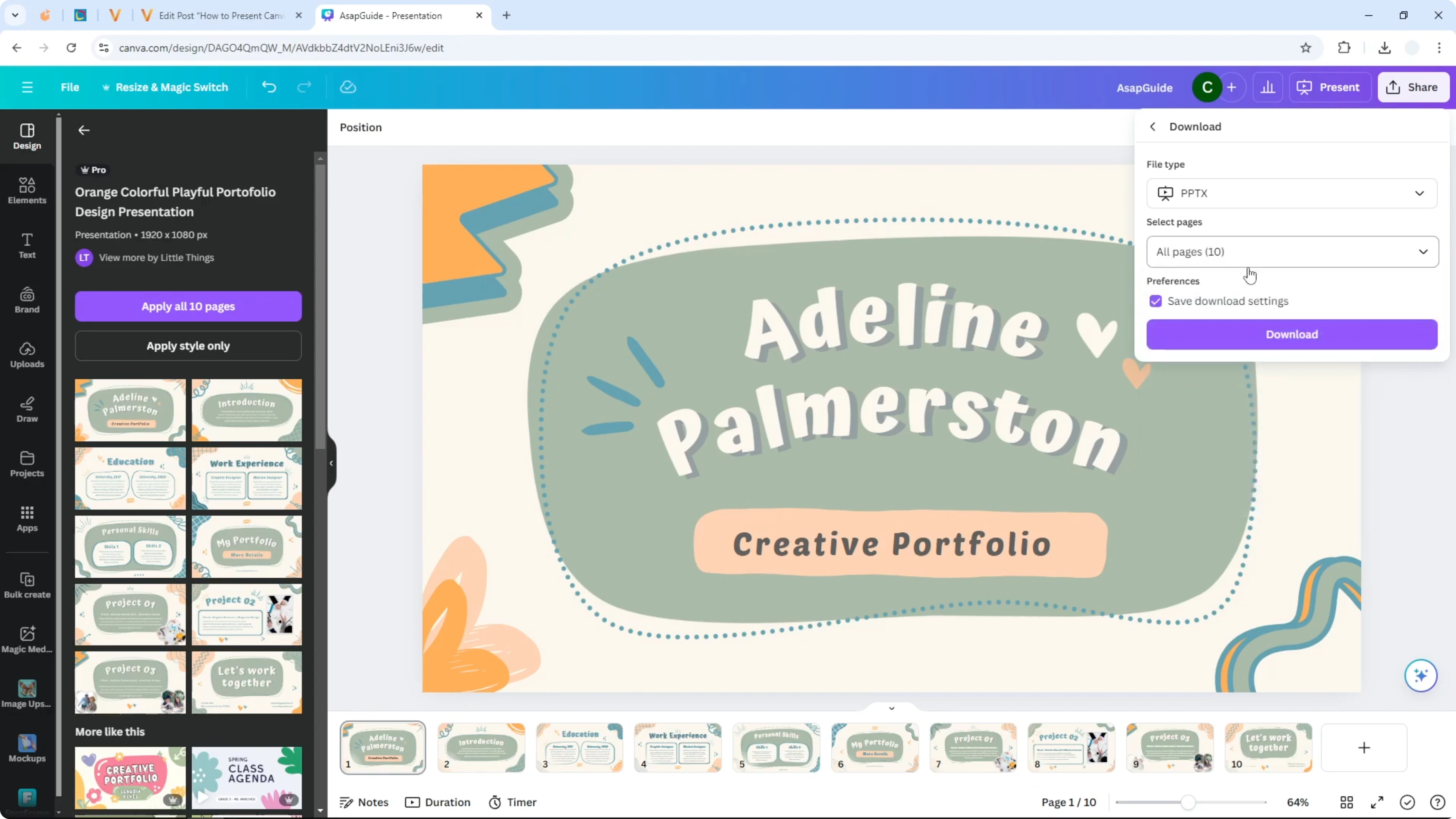 Screenshot from How to Present Canva in PowerPoint at 60s