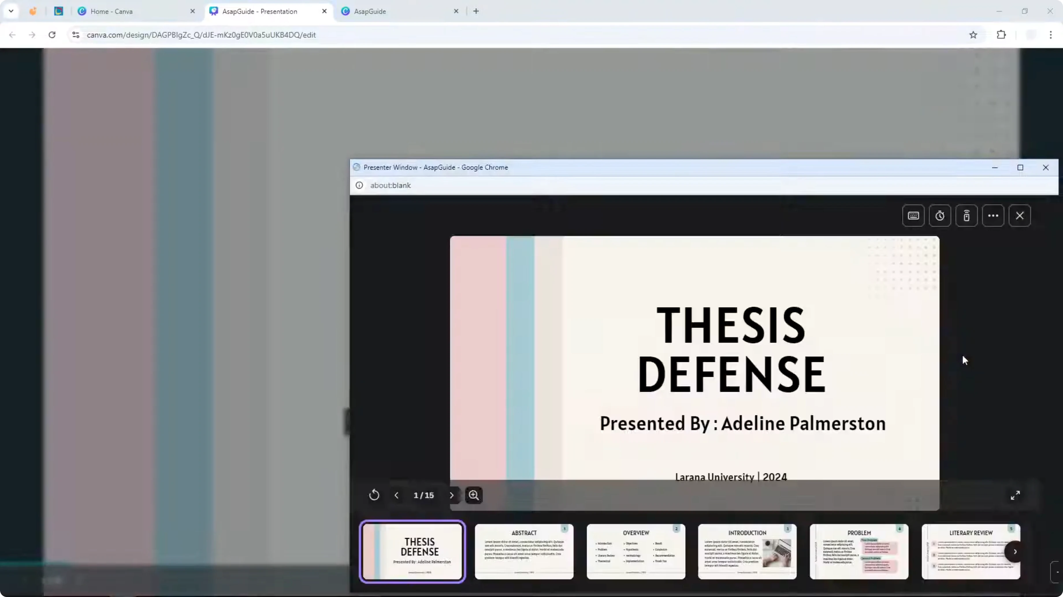 Screenshot from How to Present Canva Presentation with Notes at 48s