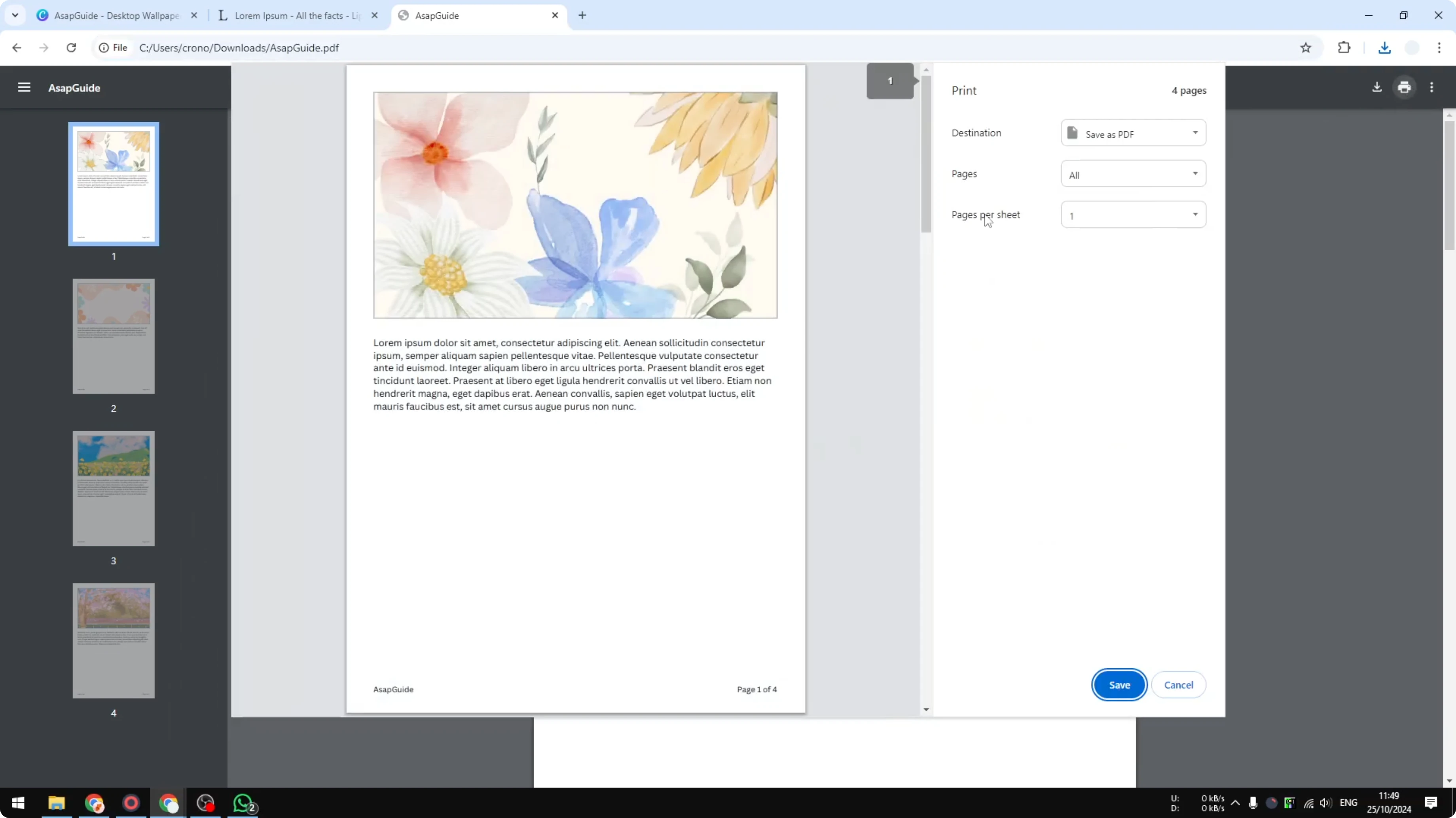 Screenshot from How to Print Canva Presentation with Notes at 110s