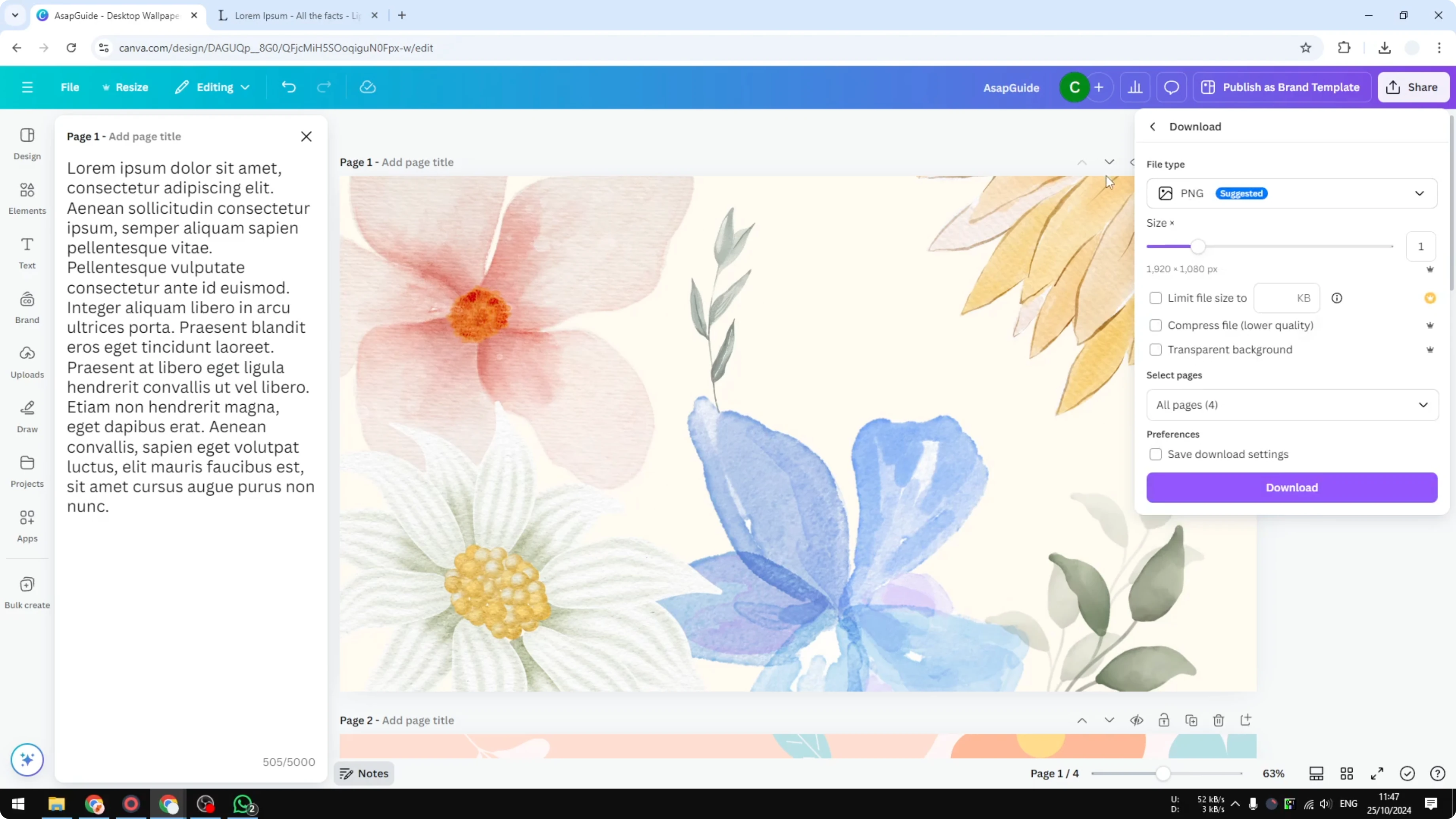 Screenshot from How to Print Canva Presentation with Notes at 31s