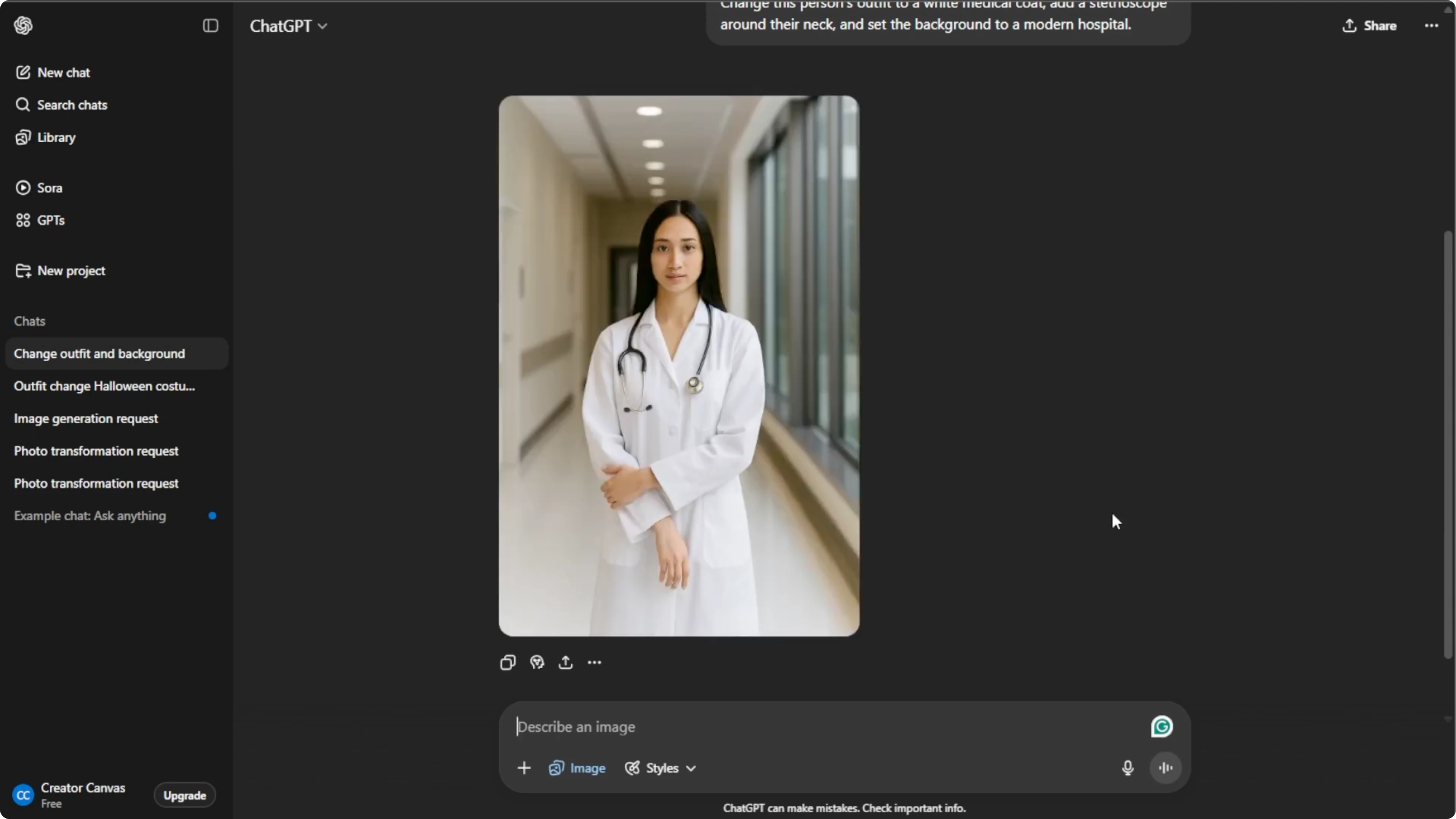 Screenshot from How to Generate a Professional Medical Headshot with AI at 93s