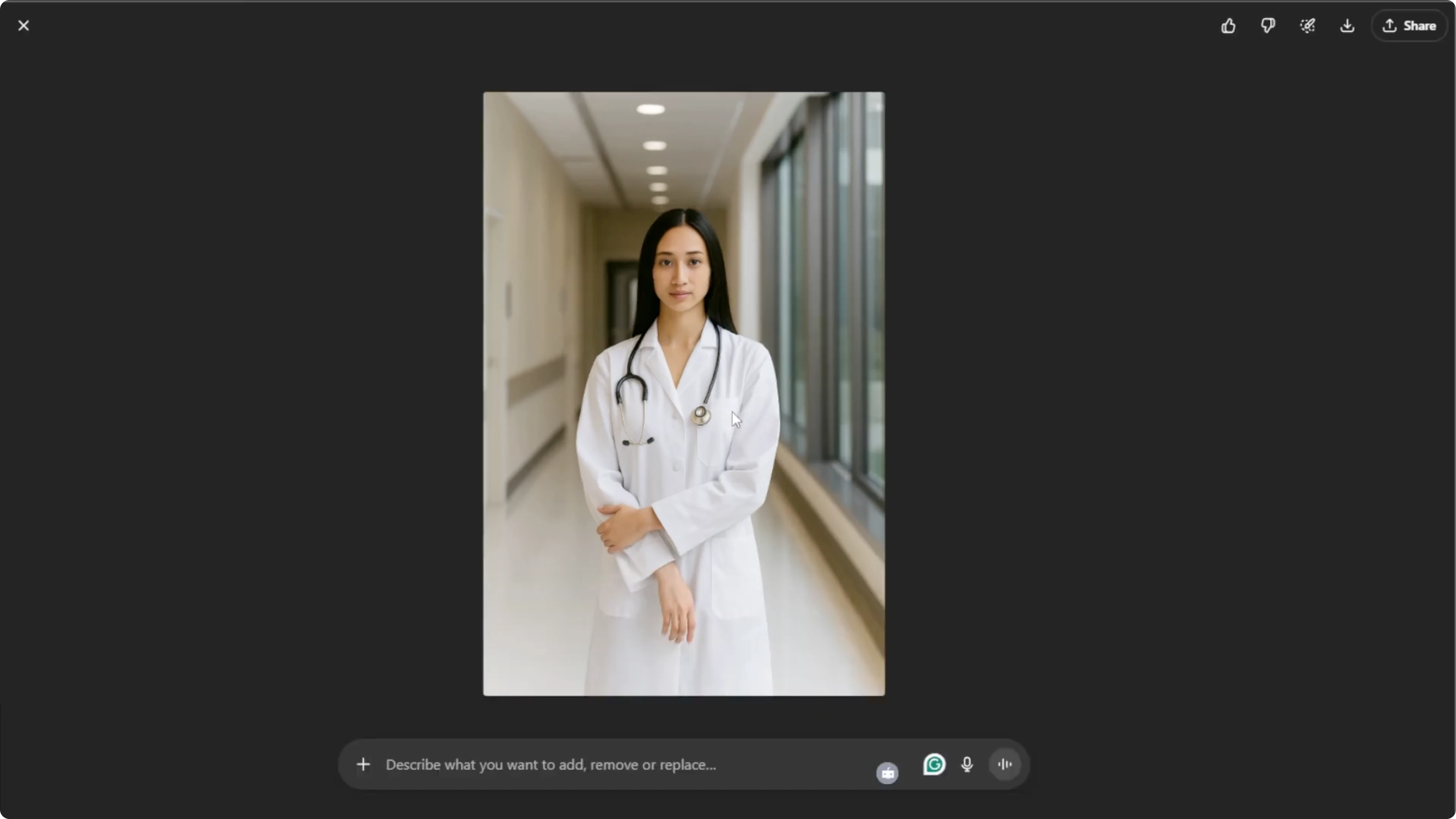 Screenshot from How to Generate a Professional Medical Headshot with AI at 97s