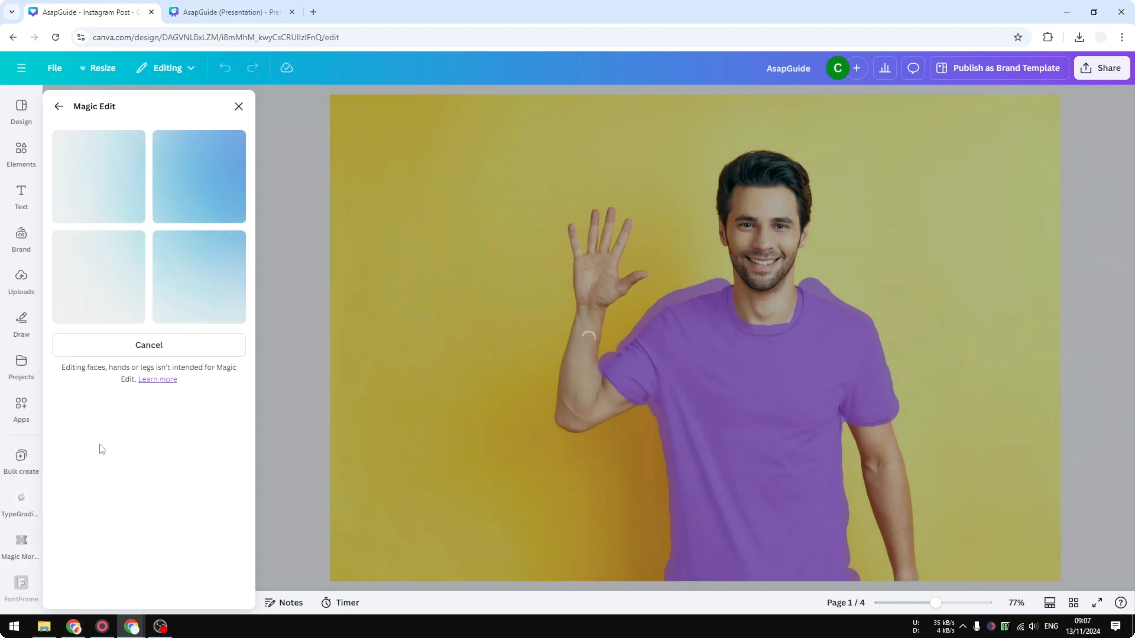 Screenshot from How to Recolor Image in Canva at 149s