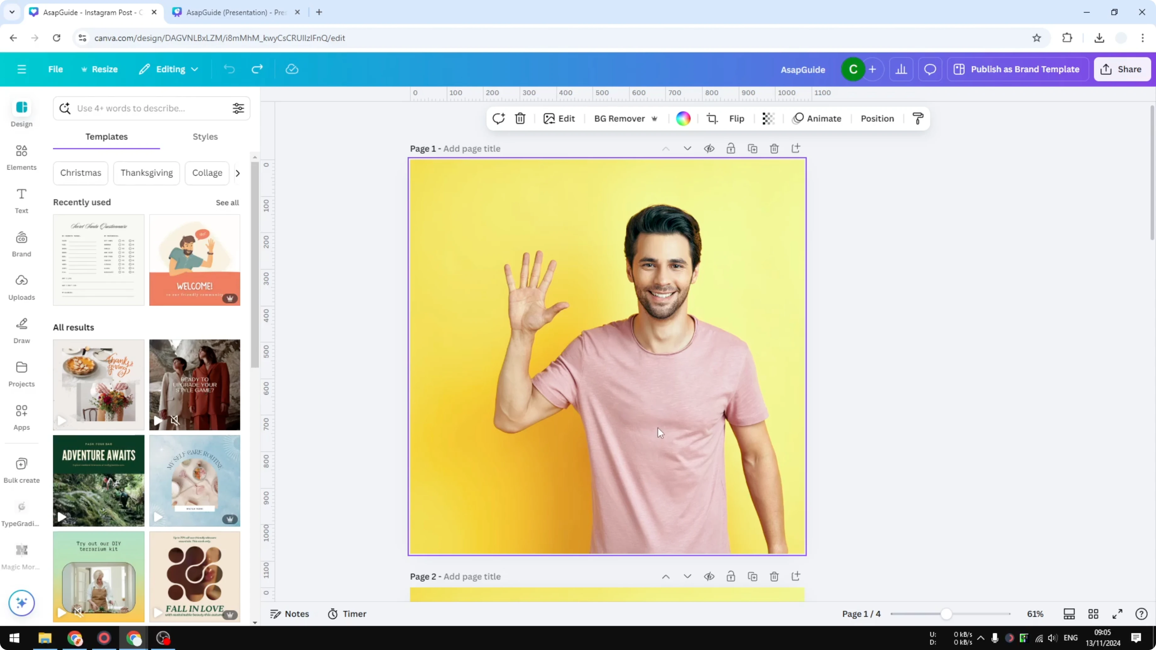 Screenshot from How to Recolor Image in Canva at 42s