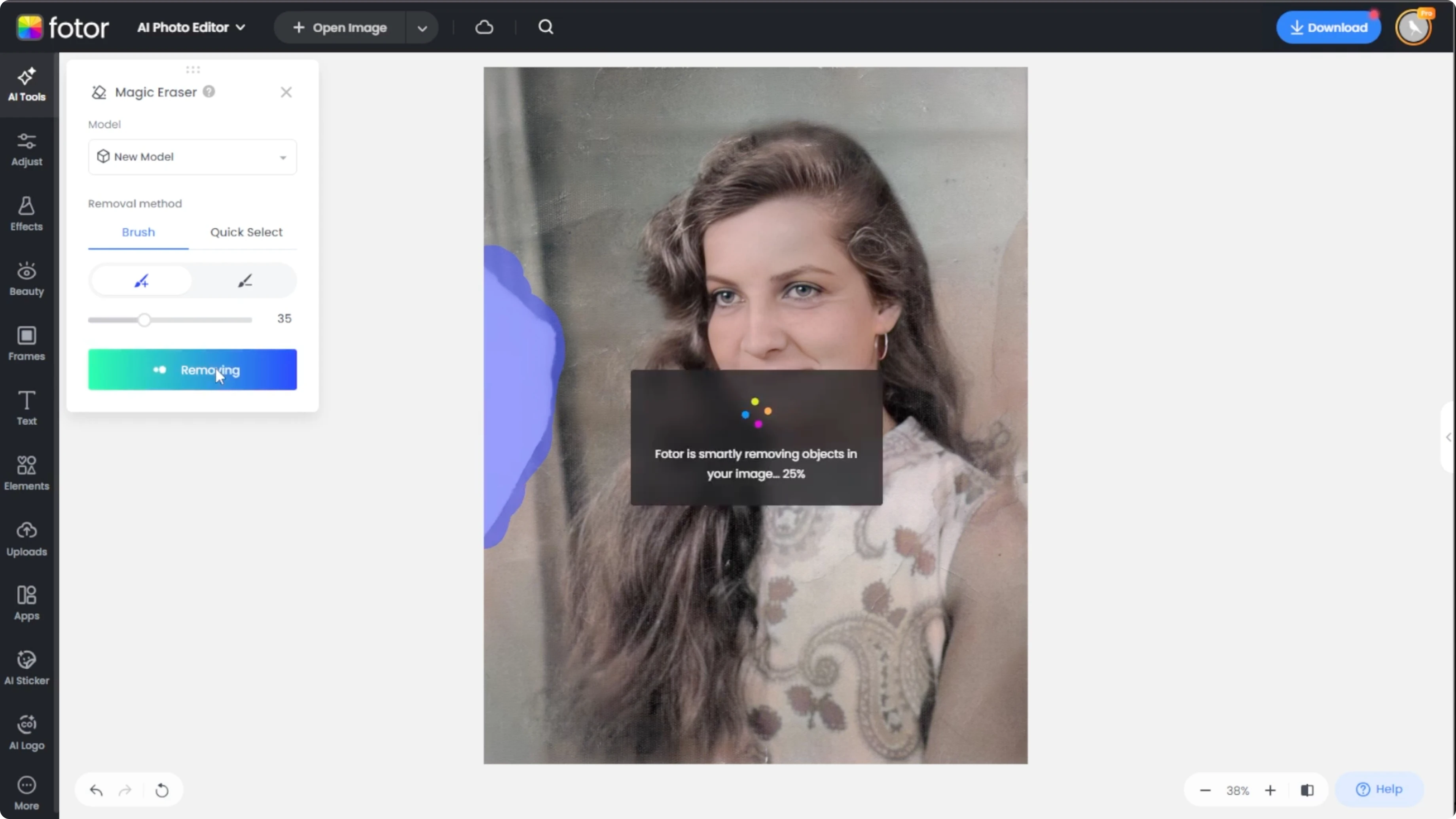 Screenshot from How to Reconstruct and Fill Missing Parts of Damaged Photos with AI? at 131s