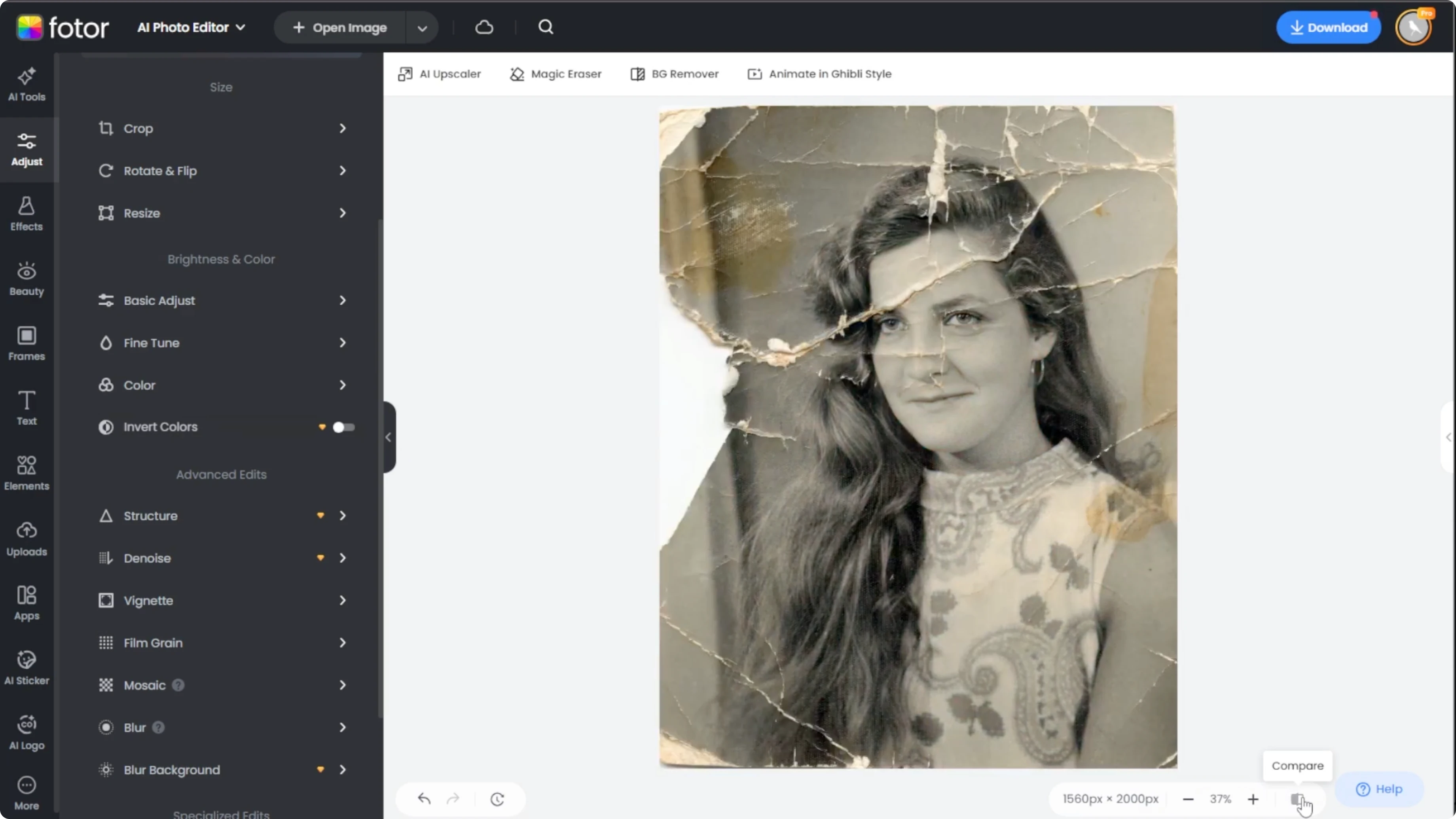 Screenshot from How to Reconstruct and Fill Missing Parts of Damaged Photos with AI? at 169s