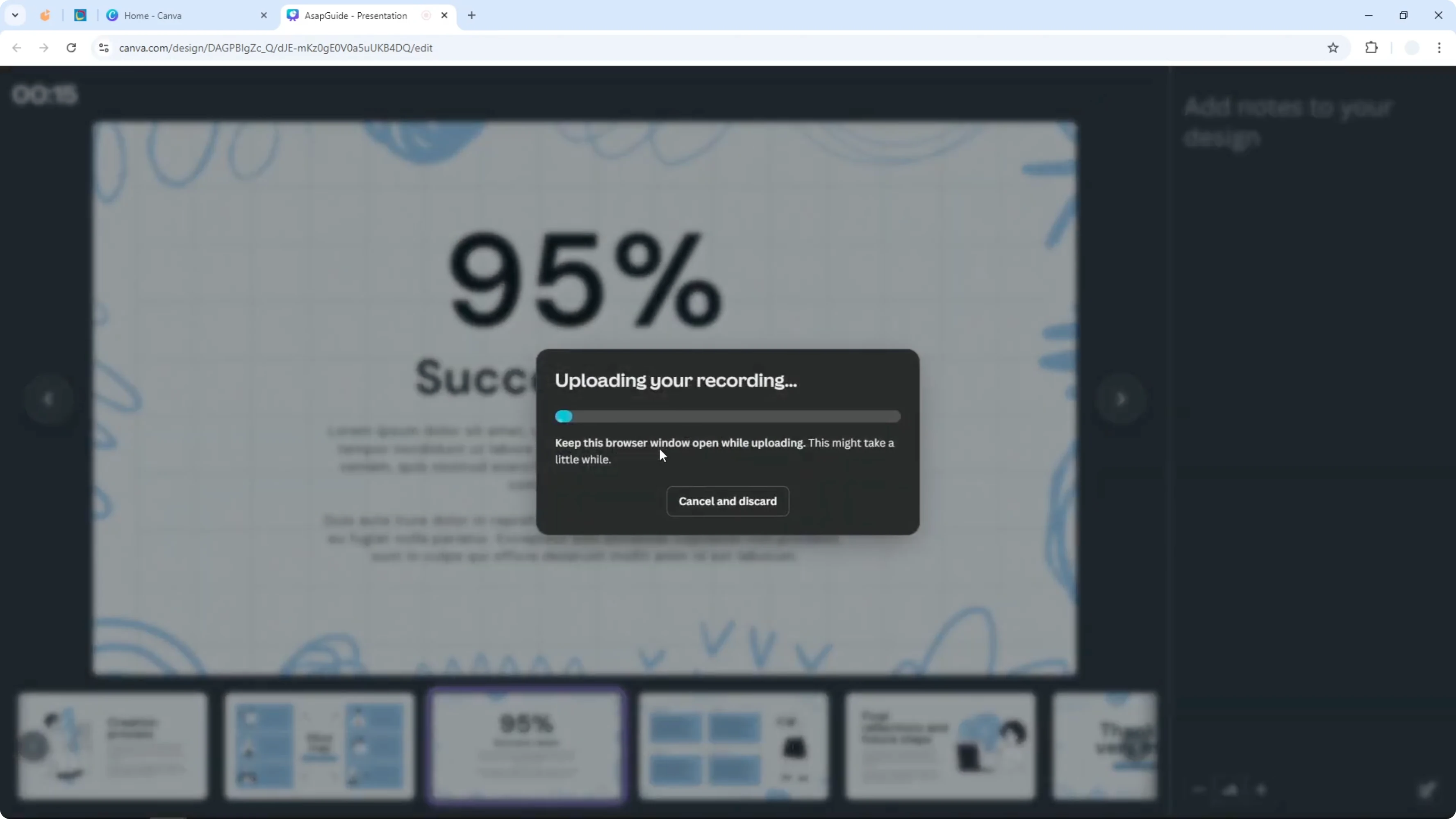 Screenshot from How to Record on Canva Presentation at 106s