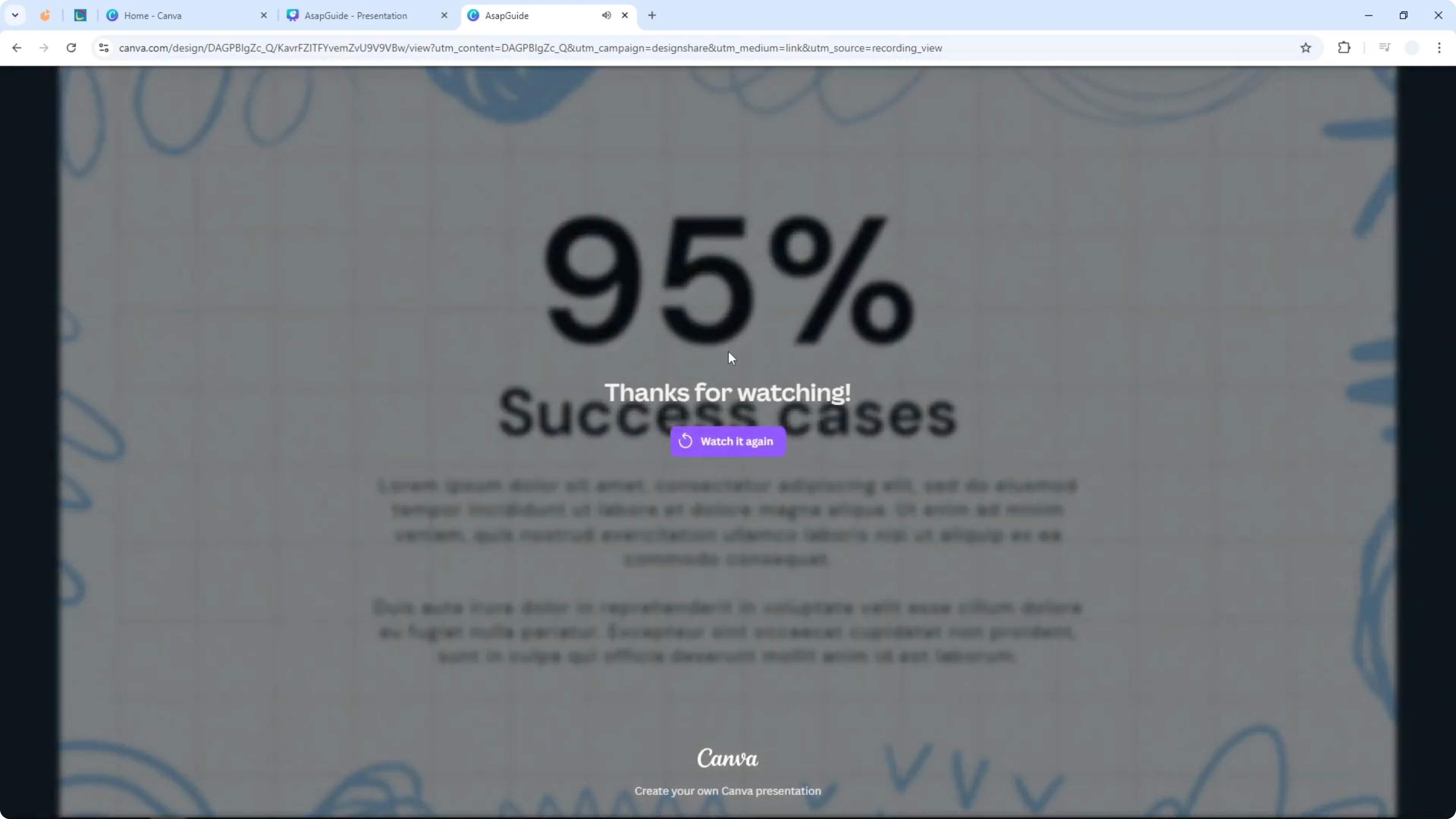 Screenshot from How to Record on Canva Presentation at 141s