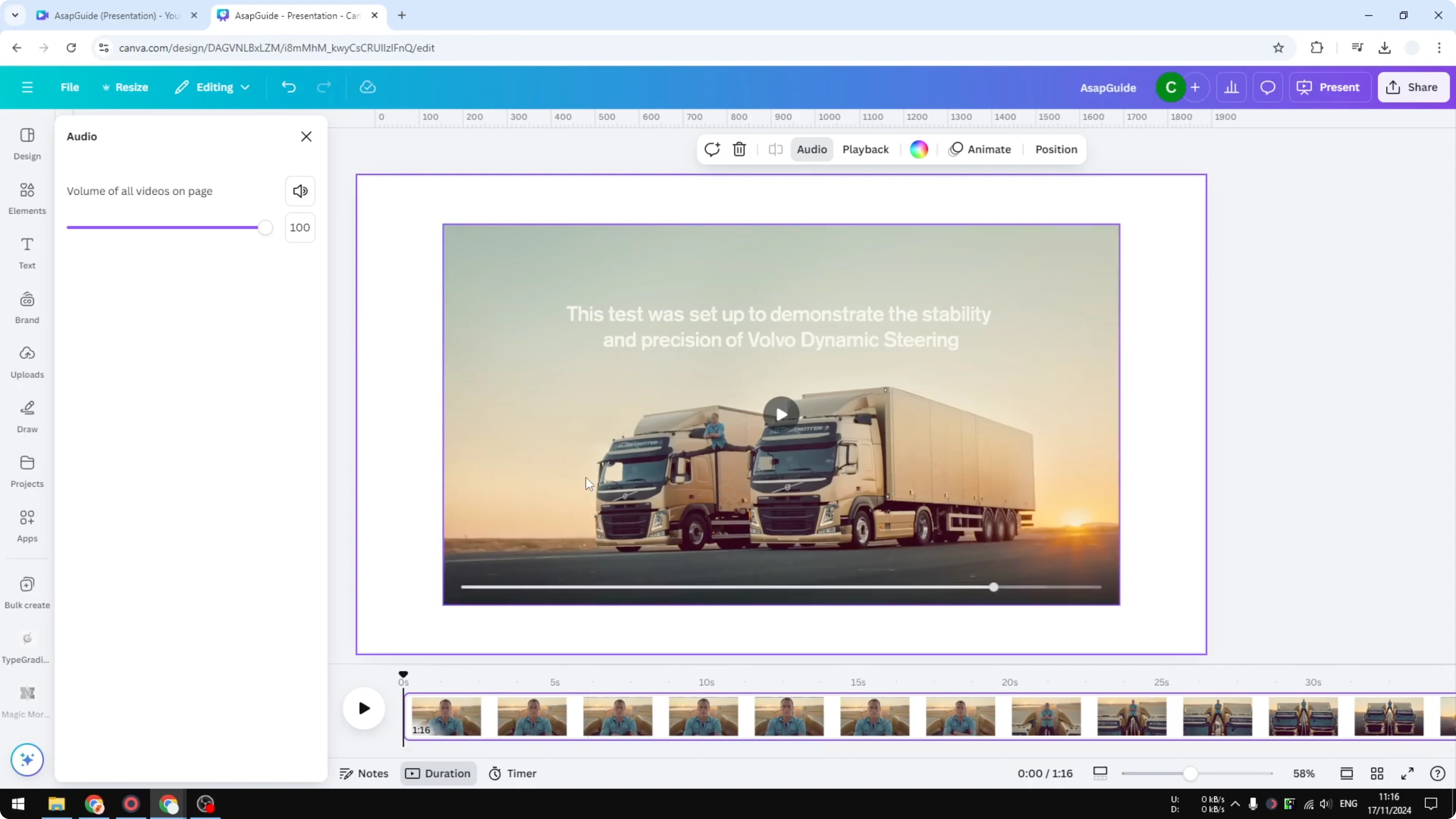 Screenshot from How to Remove Audio From Canva Video at 132s