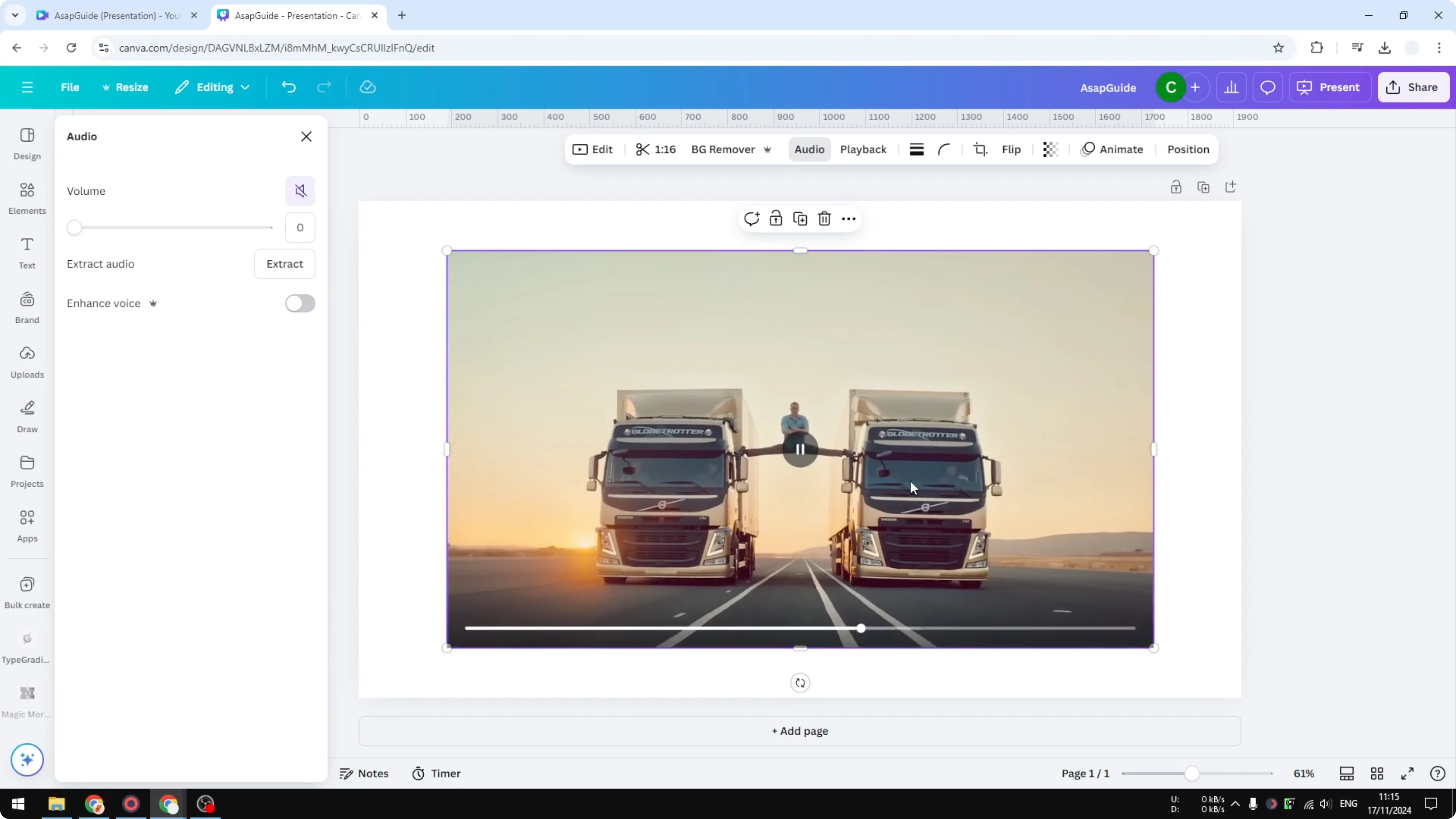 Screenshot from How to Remove Audio From Canva Video at 90s