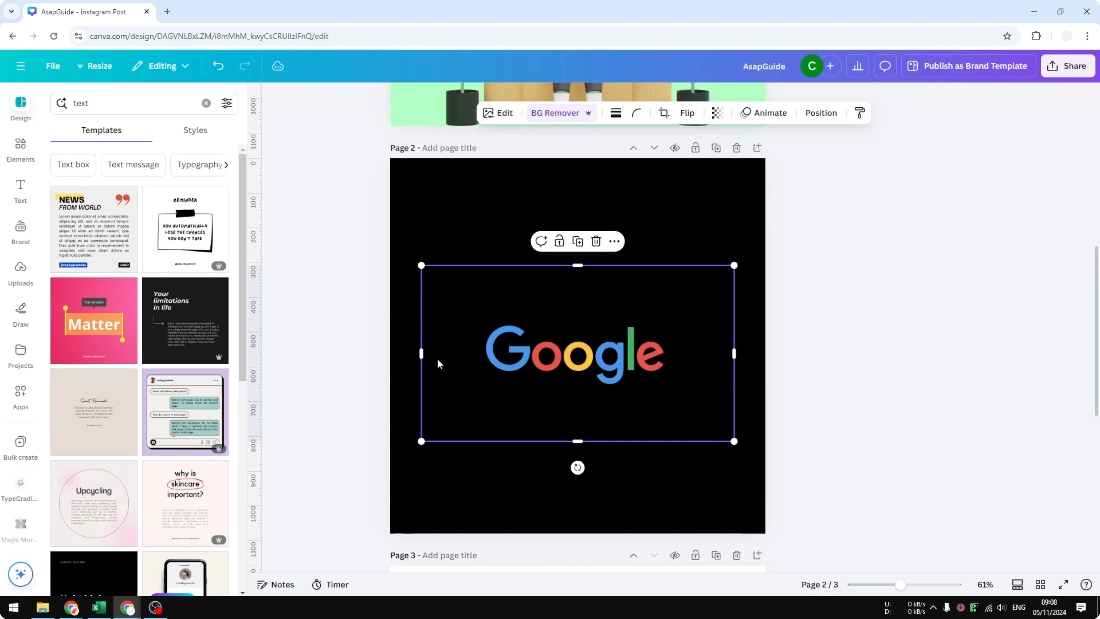 Screenshot from How to Remove Background from Logo in Canva at 50s