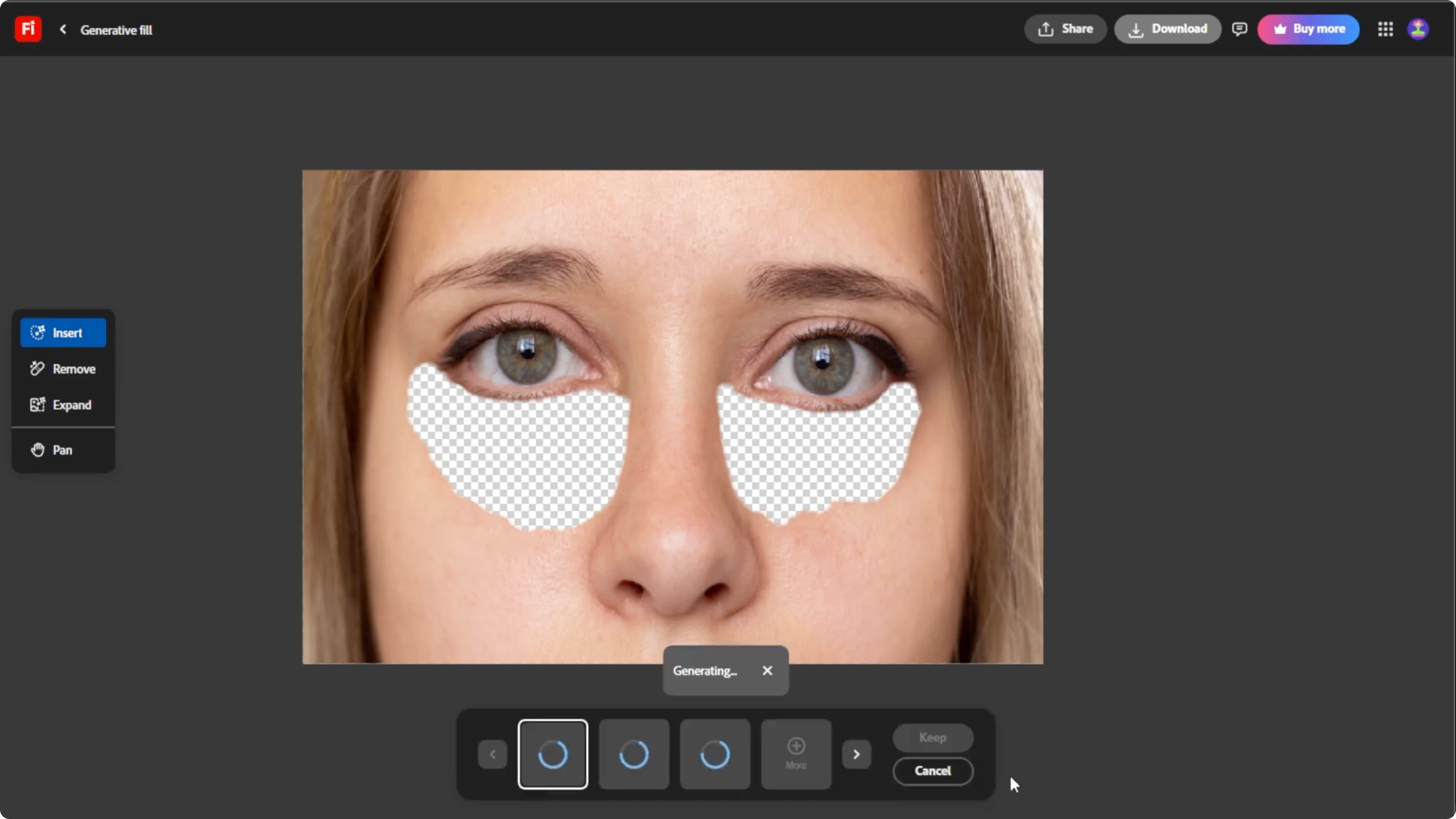 Screenshot from How to Brighten and Reduce Under-Eye Dark Circles with AI? at 128s