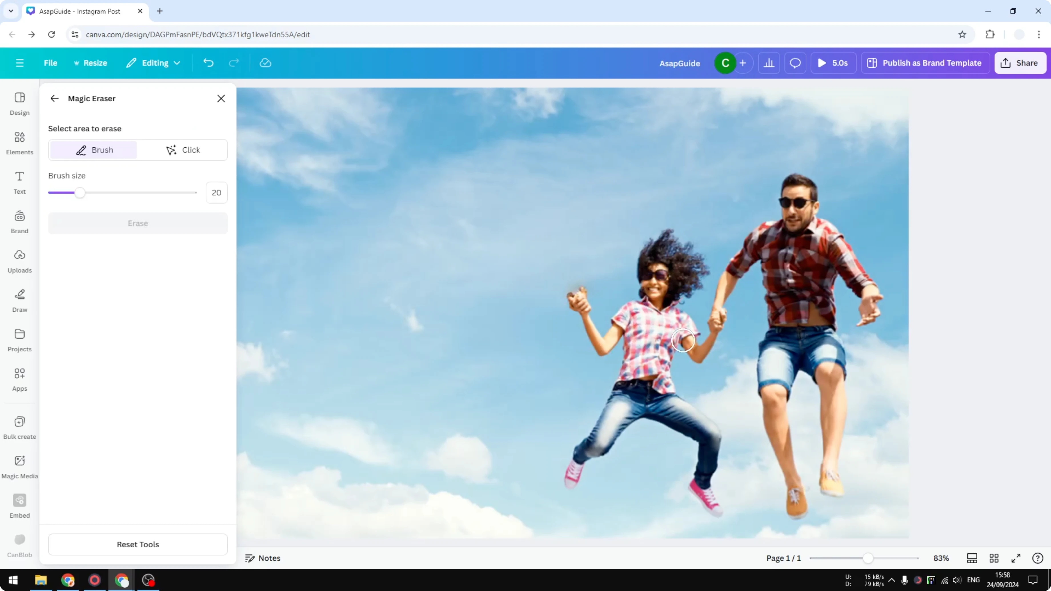 Screenshot from How to Remove a Person from a Photo in Canva at 163s