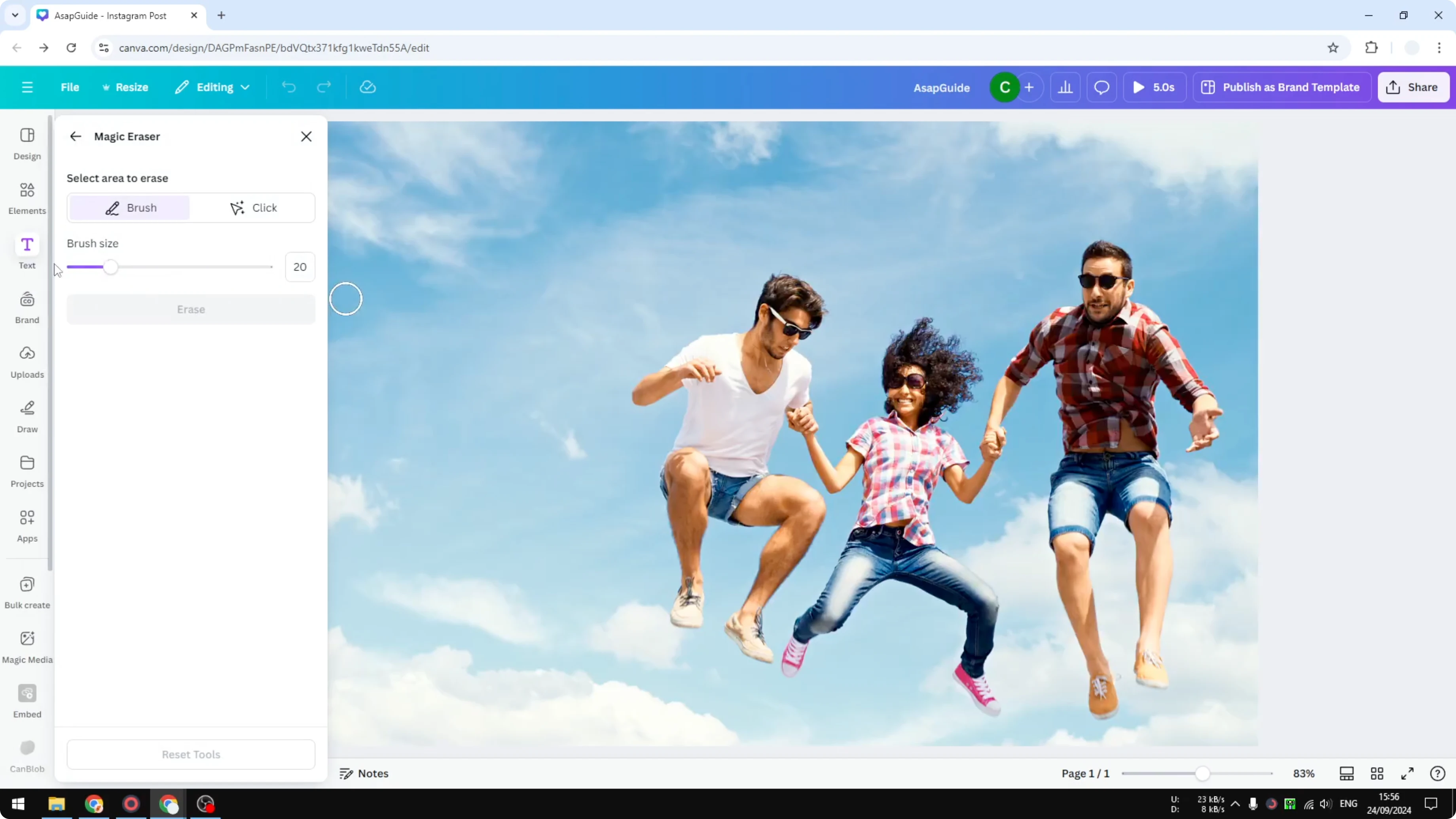 Screenshot from How to Remove a Person from a Photo in Canva at 31s