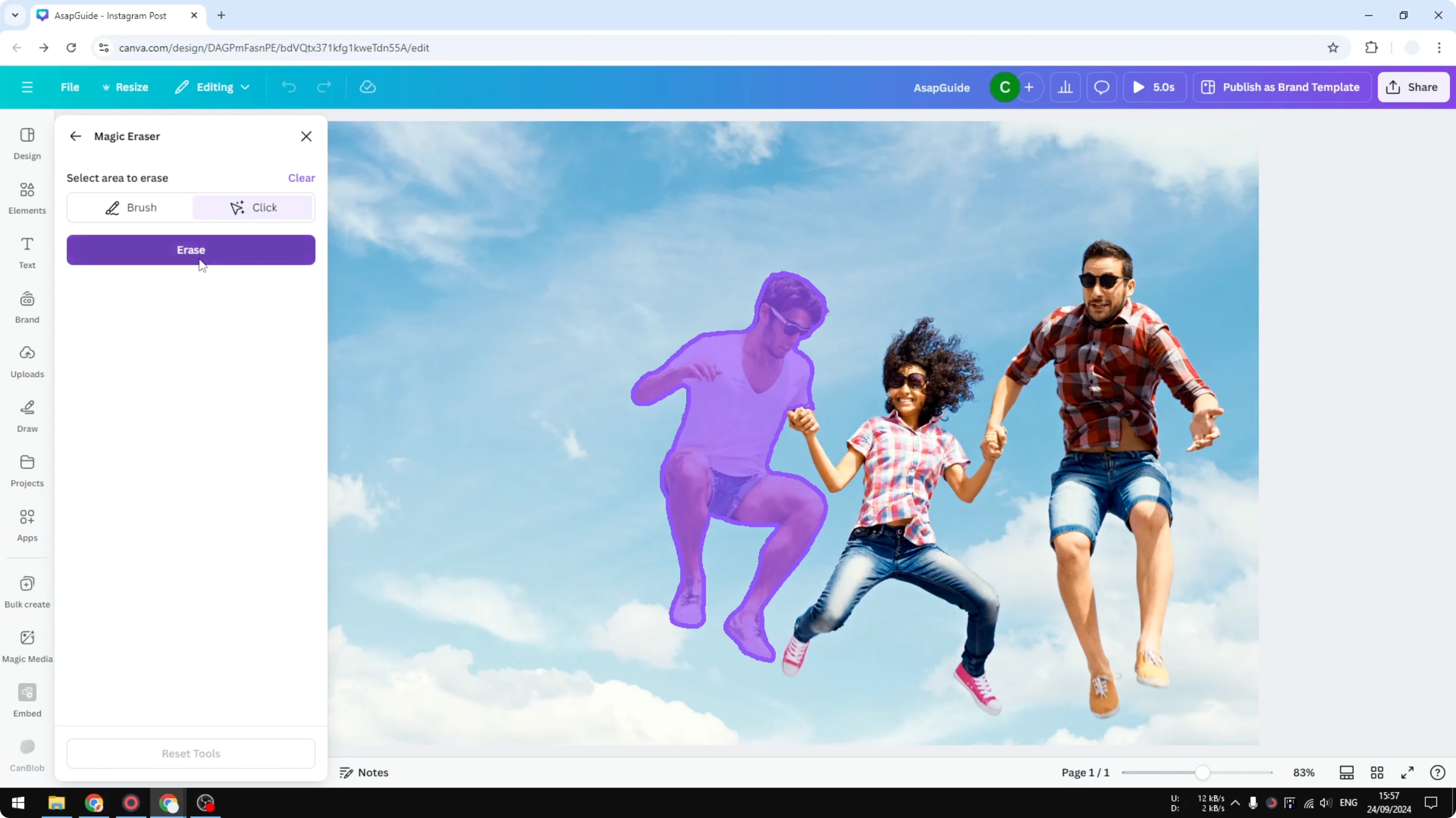 Screenshot from How to Remove a Person from a Photo in Canva at 53s