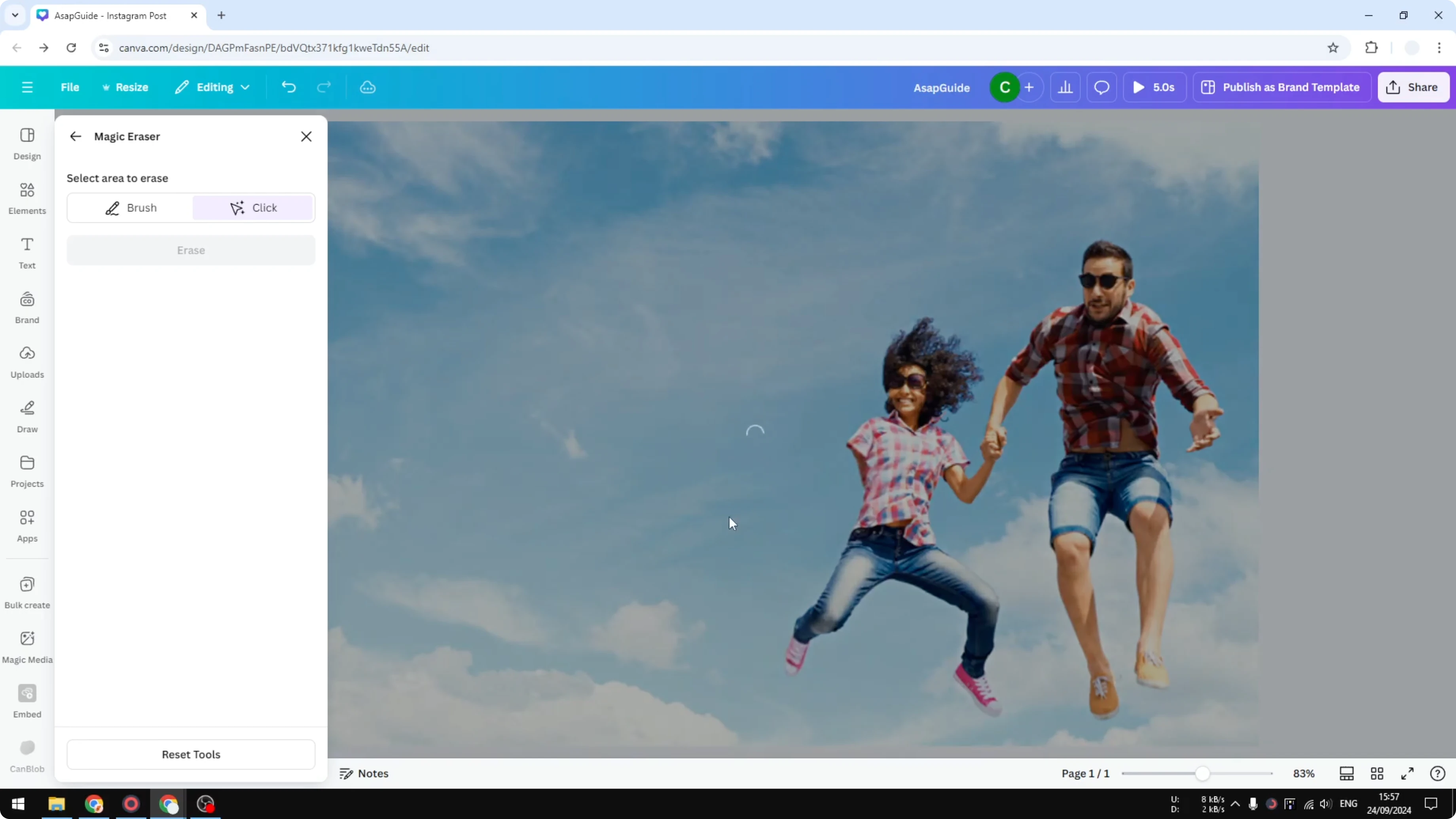 Screenshot from How to Remove a Person from a Photo in Canva at 72s