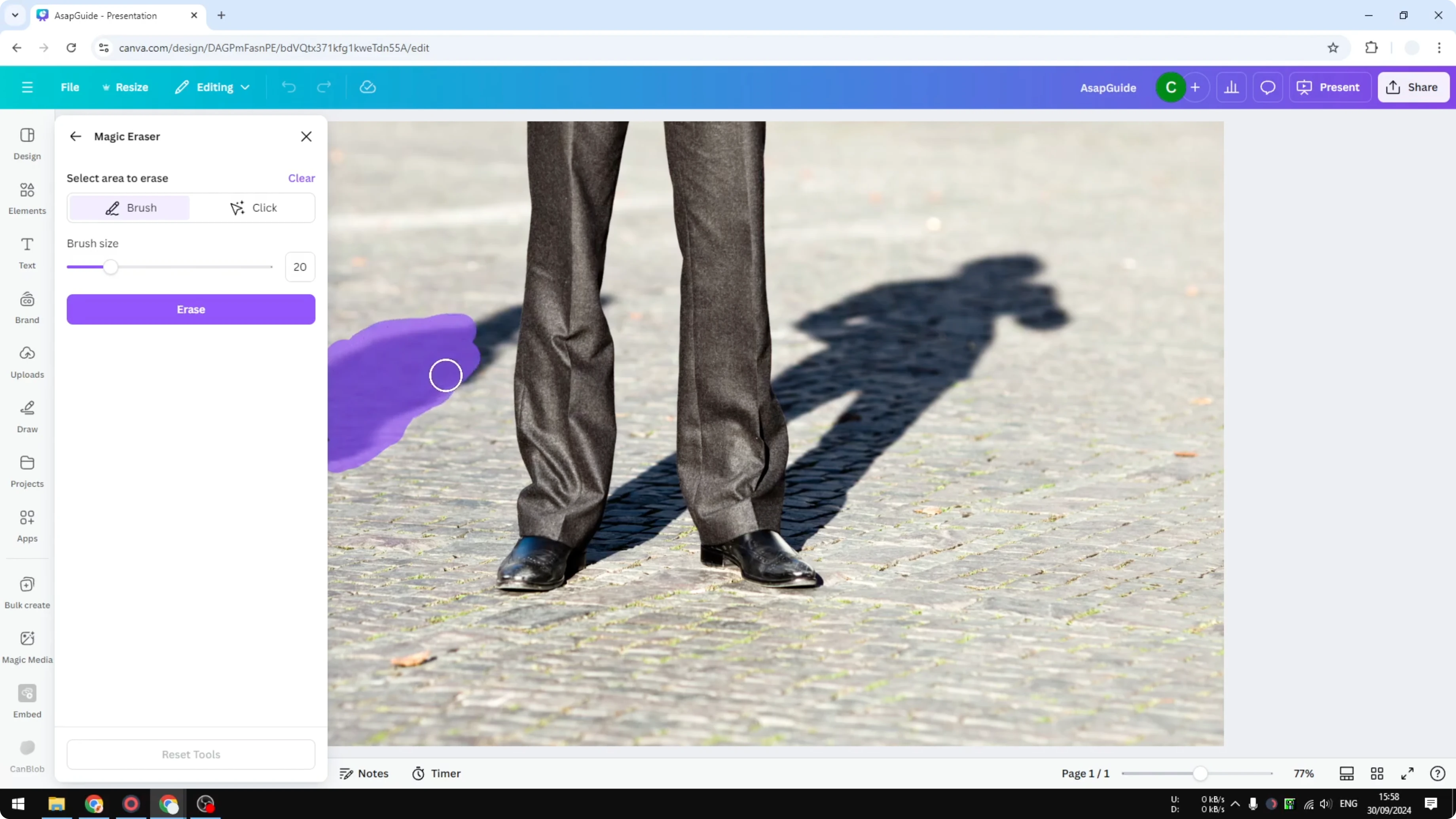 Screenshot from How to Remove Shadow in Canva at 102s