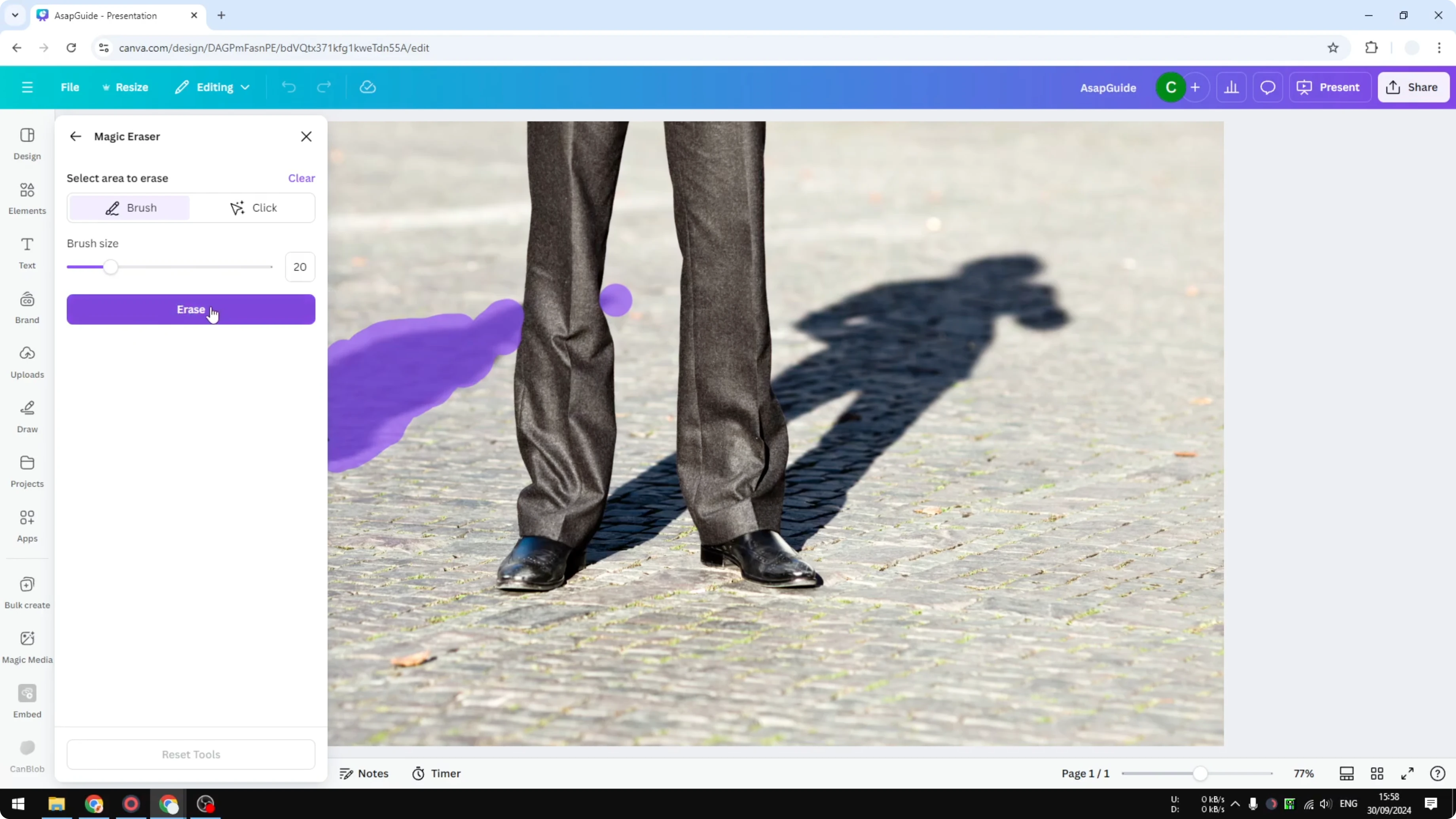 Screenshot from How to Remove Shadow in Canva at 113s