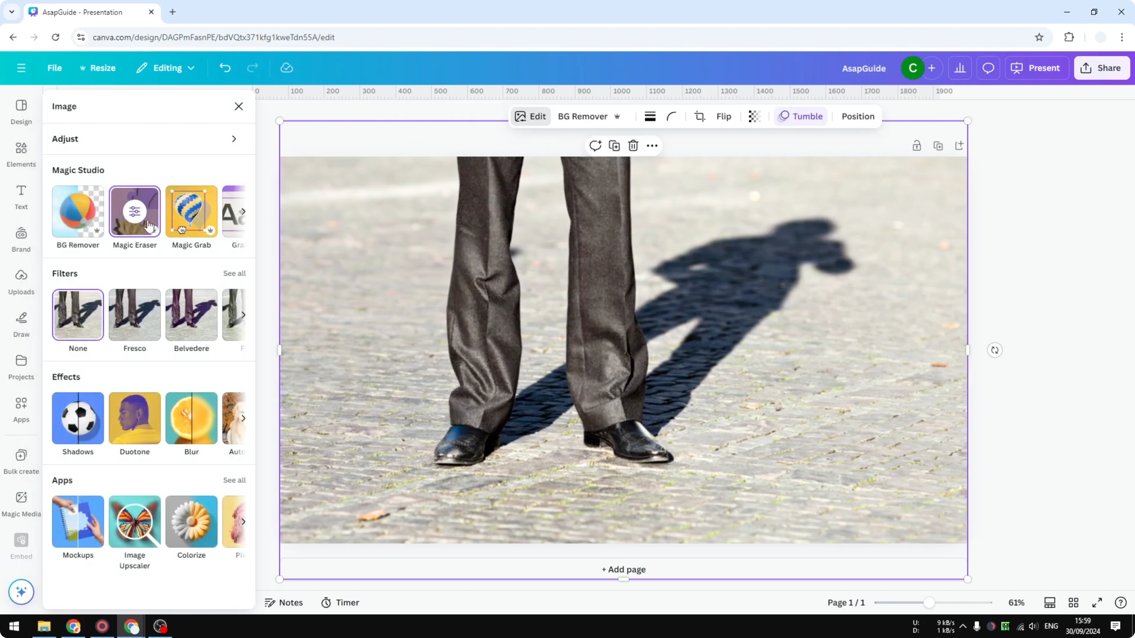 Screenshot from How to Remove Shadow in Canva at 176s