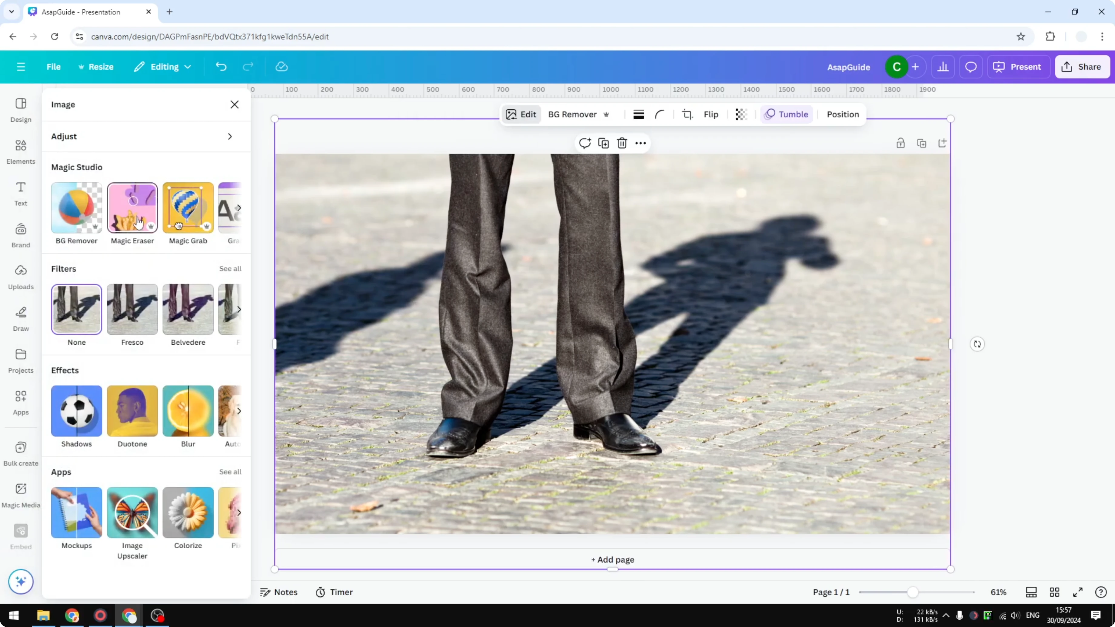 Screenshot from How to Remove Shadow in Canva at 41s