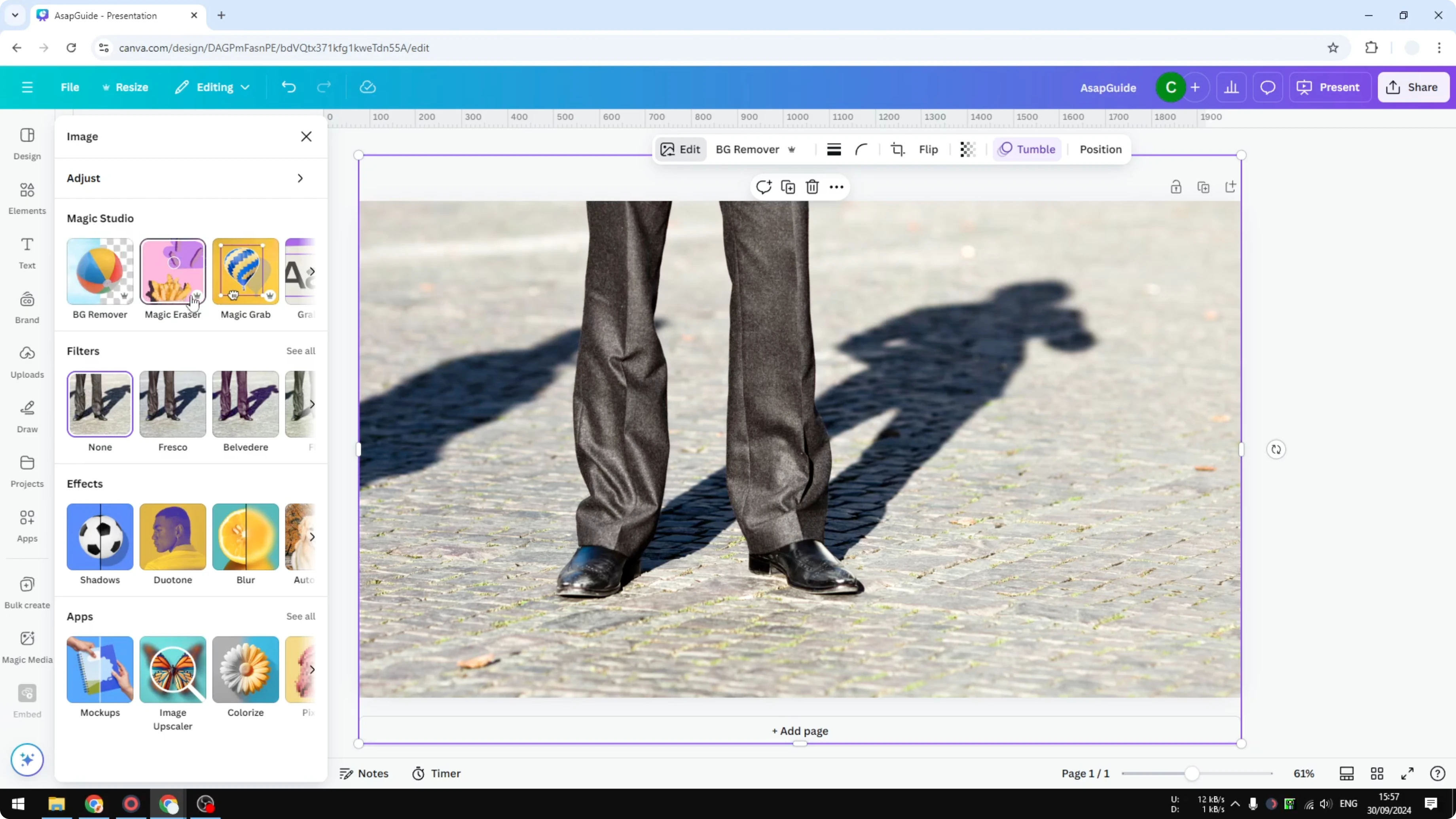 Screenshot from How to Remove Shadow in Canva at 47s