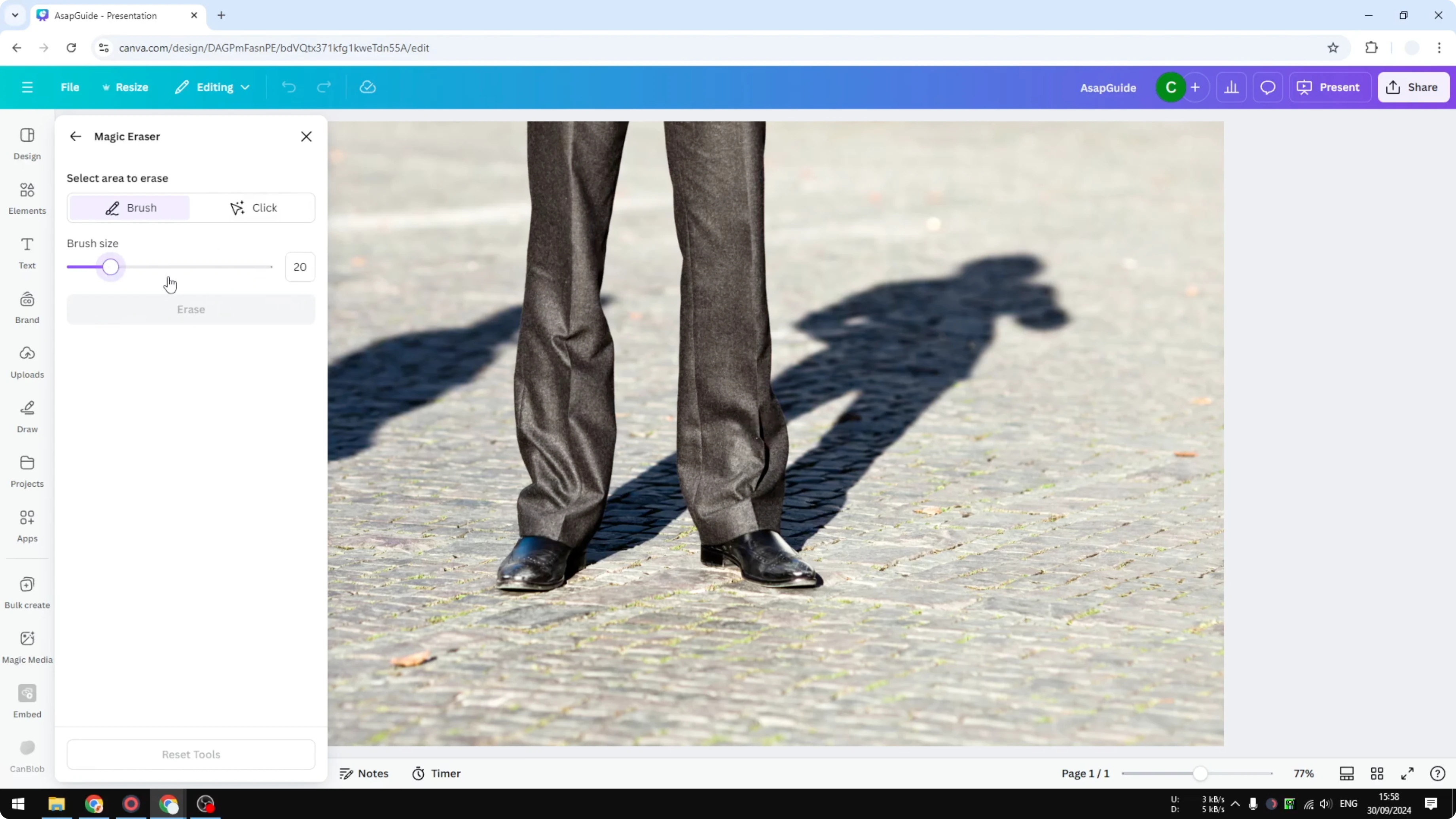 Screenshot from How to Remove Shadow in Canva at 95s