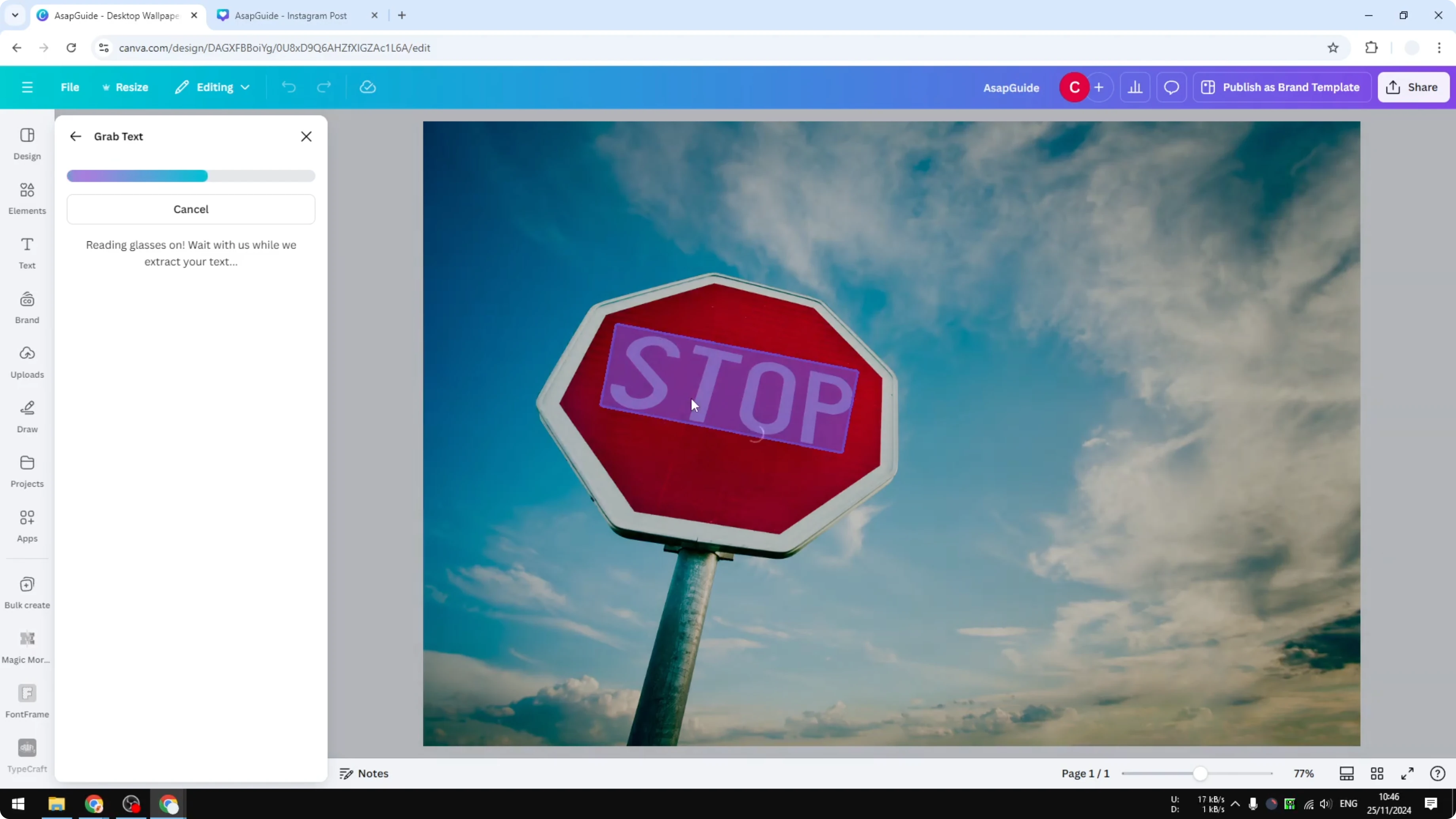 Screenshot from How to Remove Text from Image in Canva at 113s