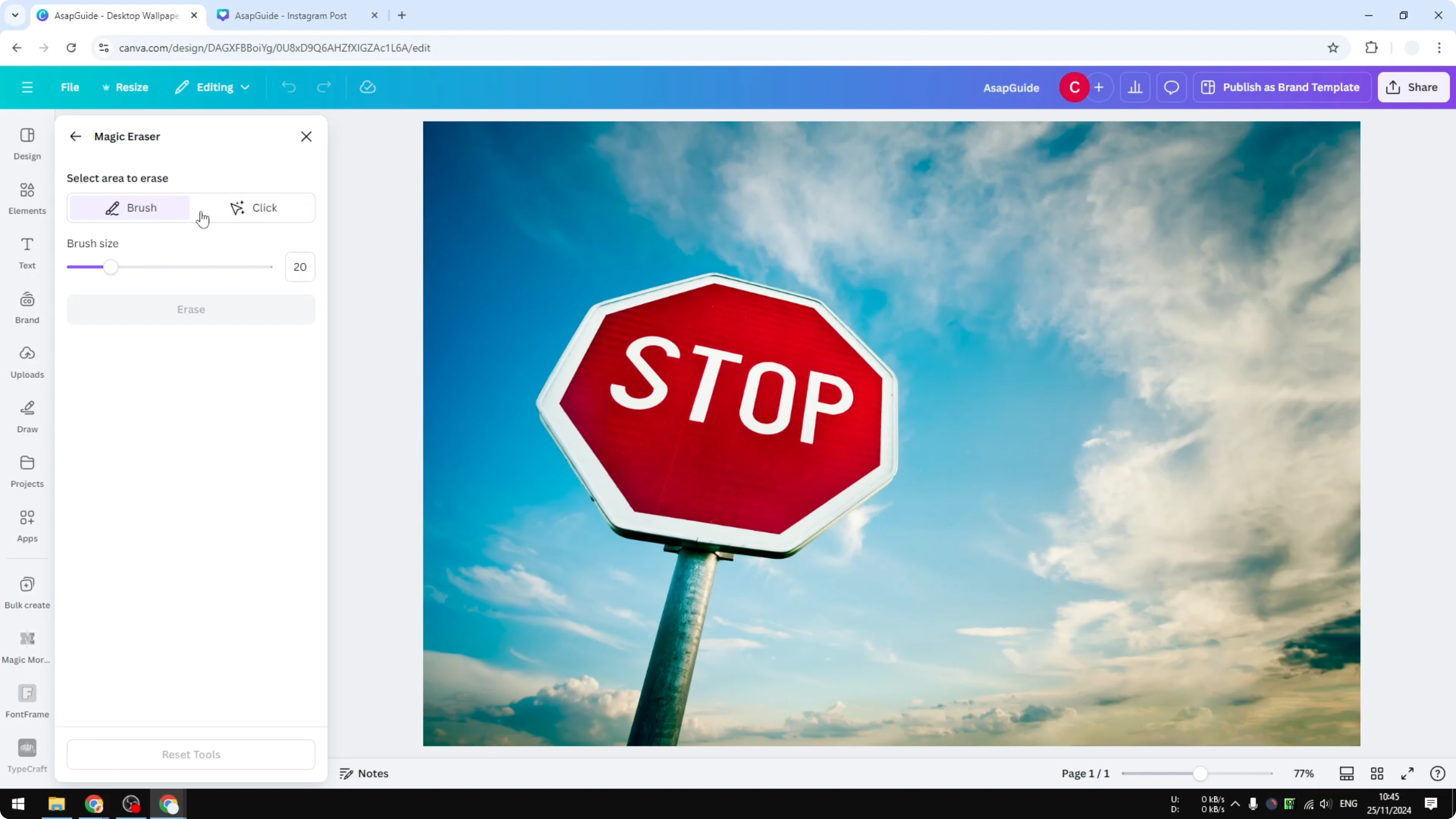 Screenshot from How to Remove Text from Image in Canva at 25s