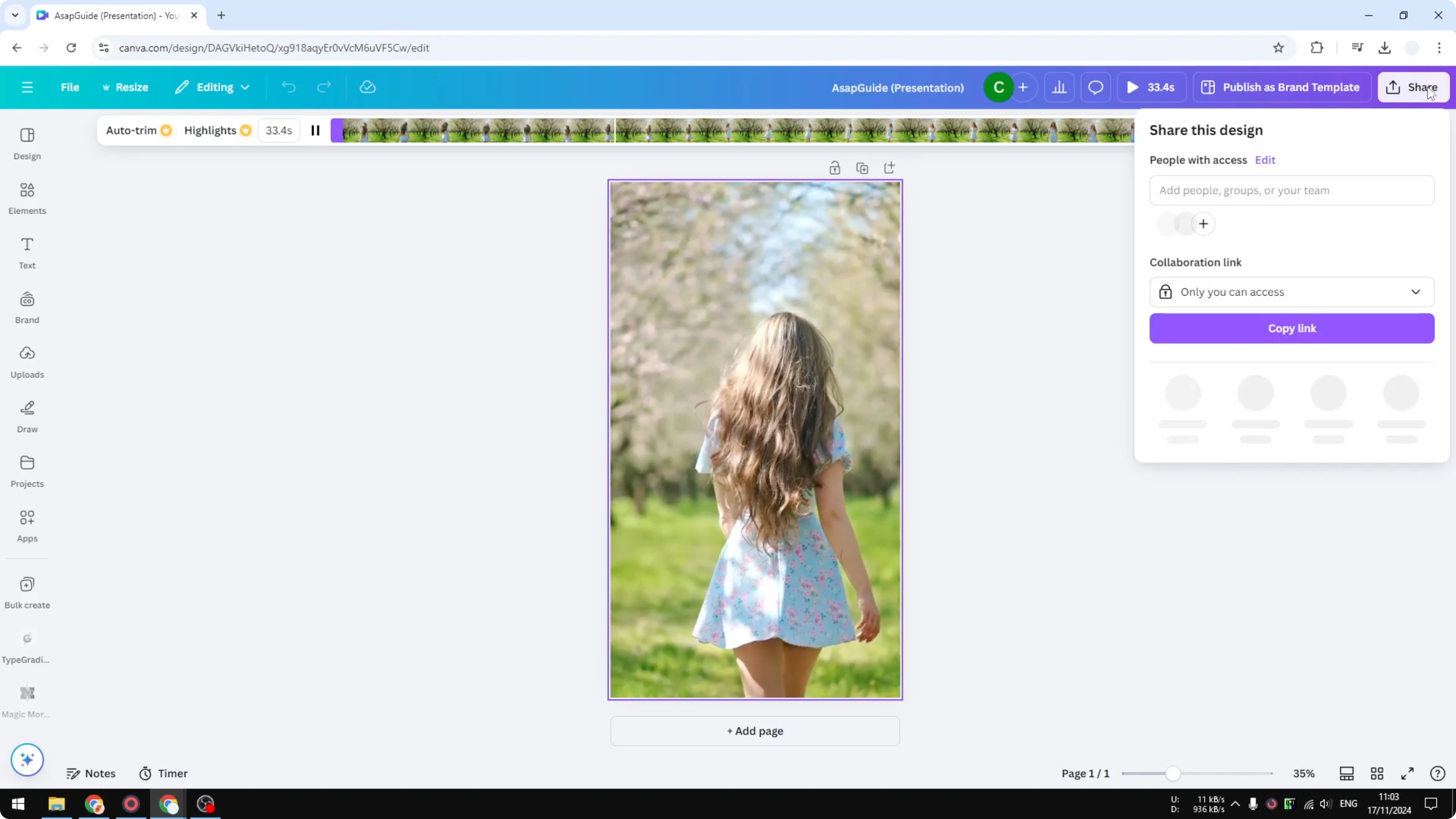 Screenshot from How to Resize Canva Video for Instagram at 106s