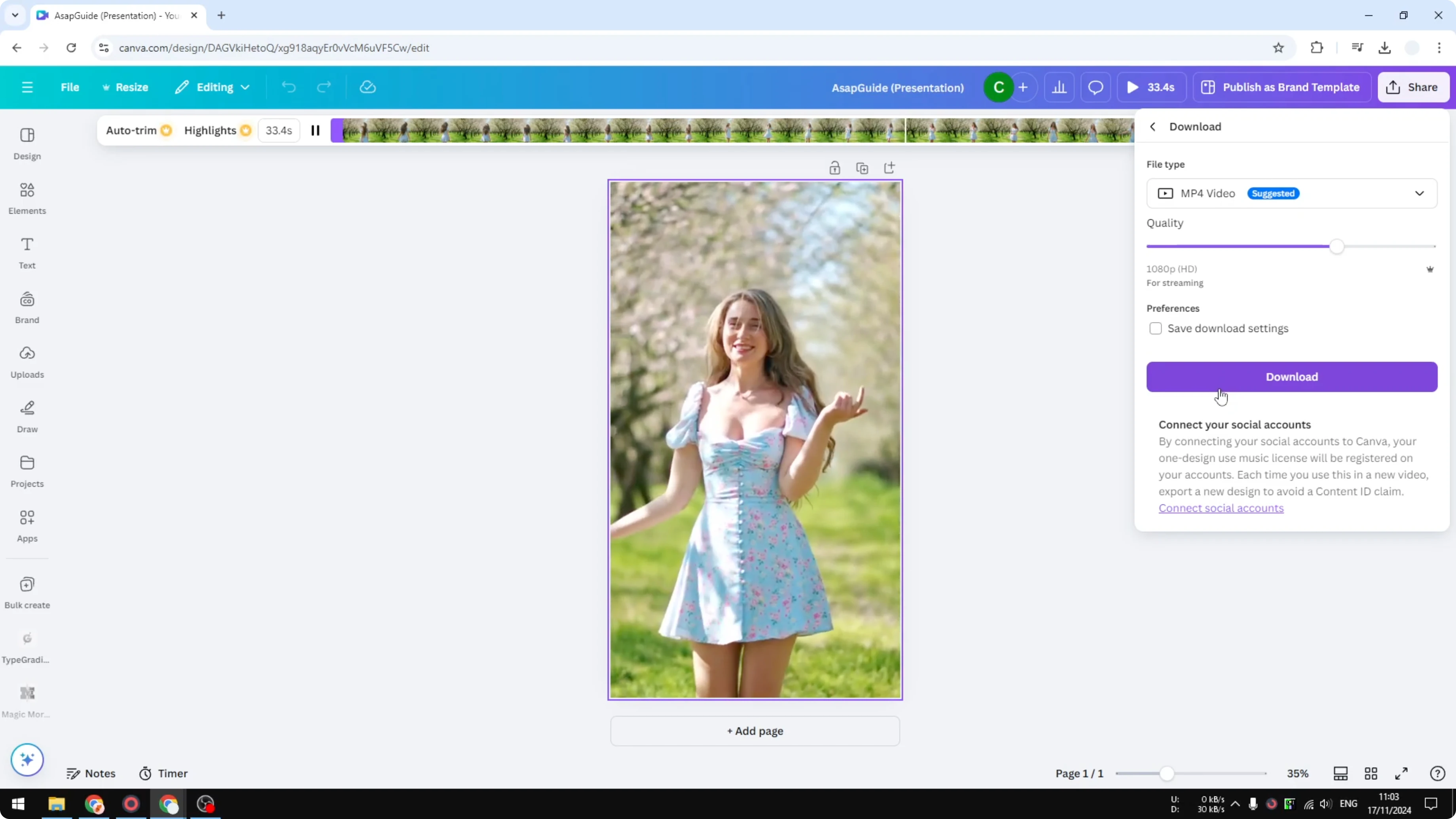Screenshot from How to Resize Canva Video for Instagram at 116s
