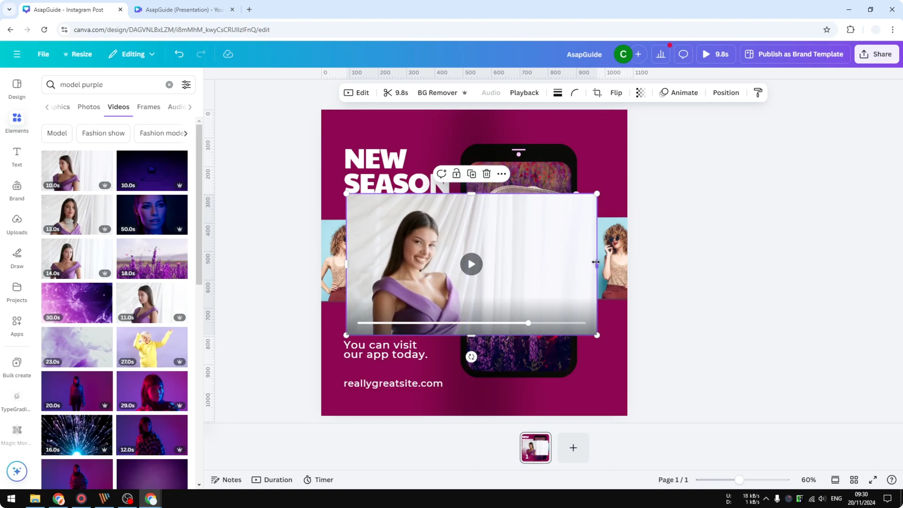 Screenshot from How to Resize Elements in Canva Without Adjusting Aspect Ratio at 110s
