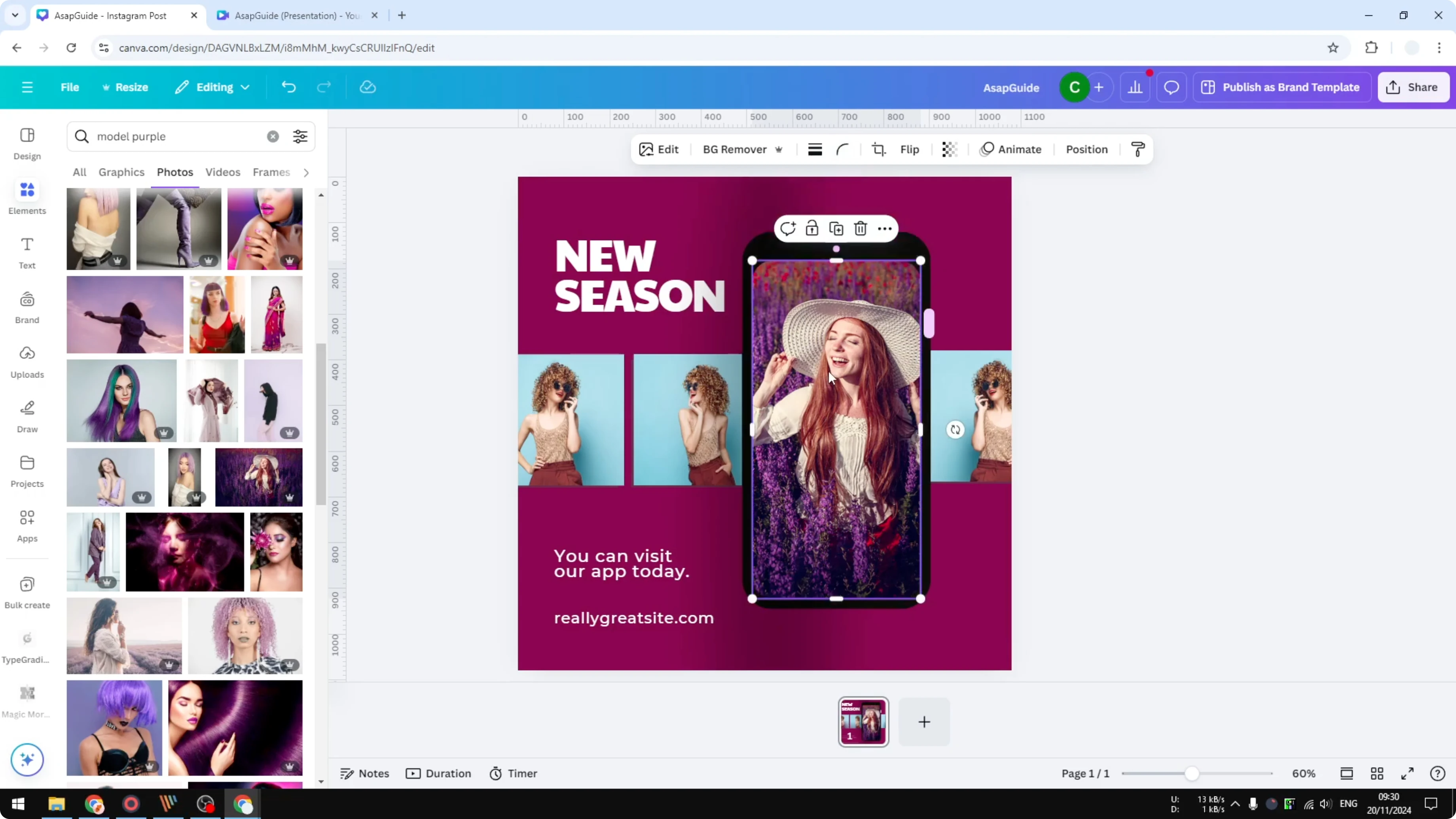 Screenshot from How to Resize Elements in Canva Without Adjusting Aspect Ratio at 90s