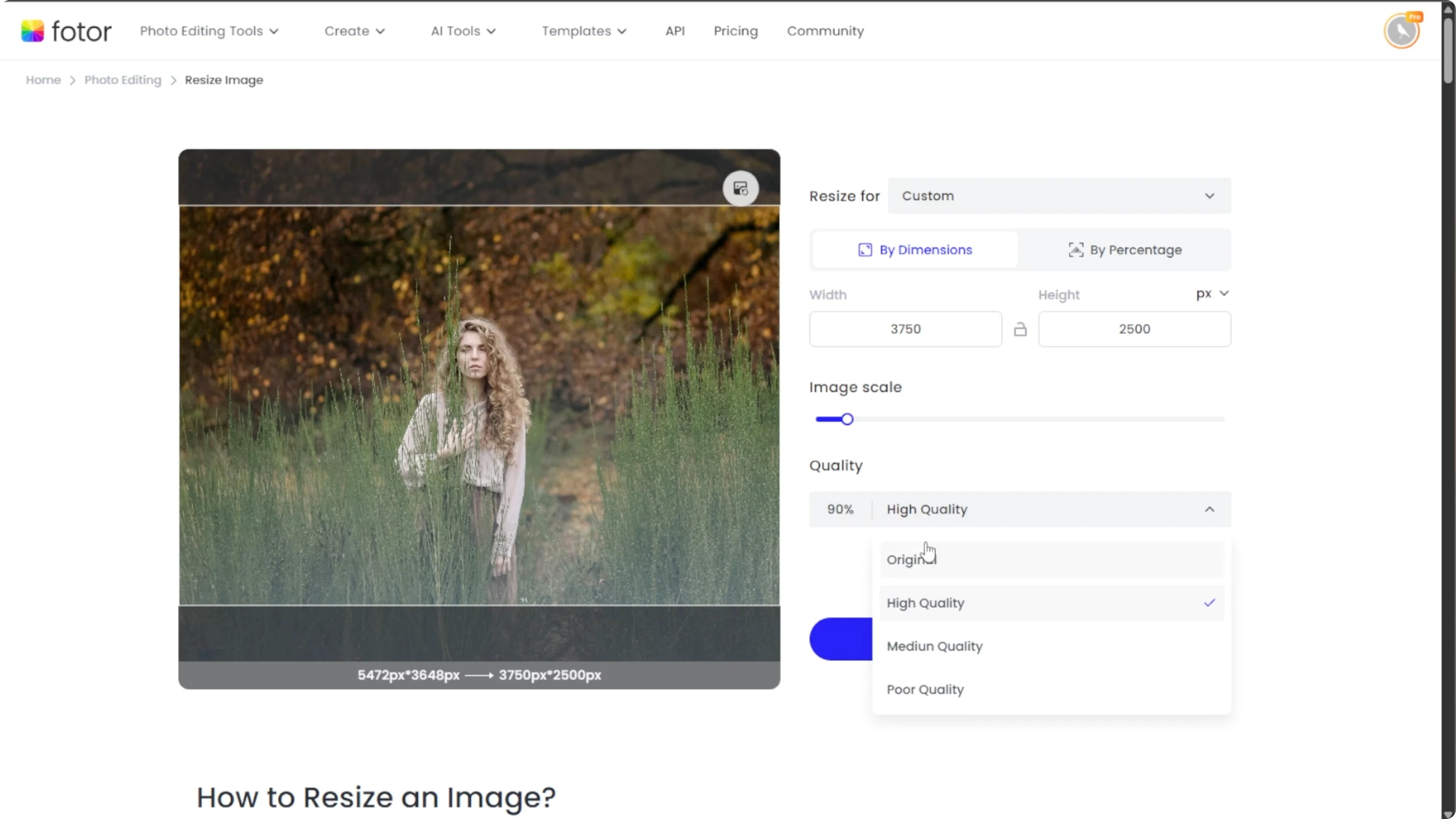 Screenshot from How to Increase Image Size and Resolution Without Losing Quality Using AI? at 125s