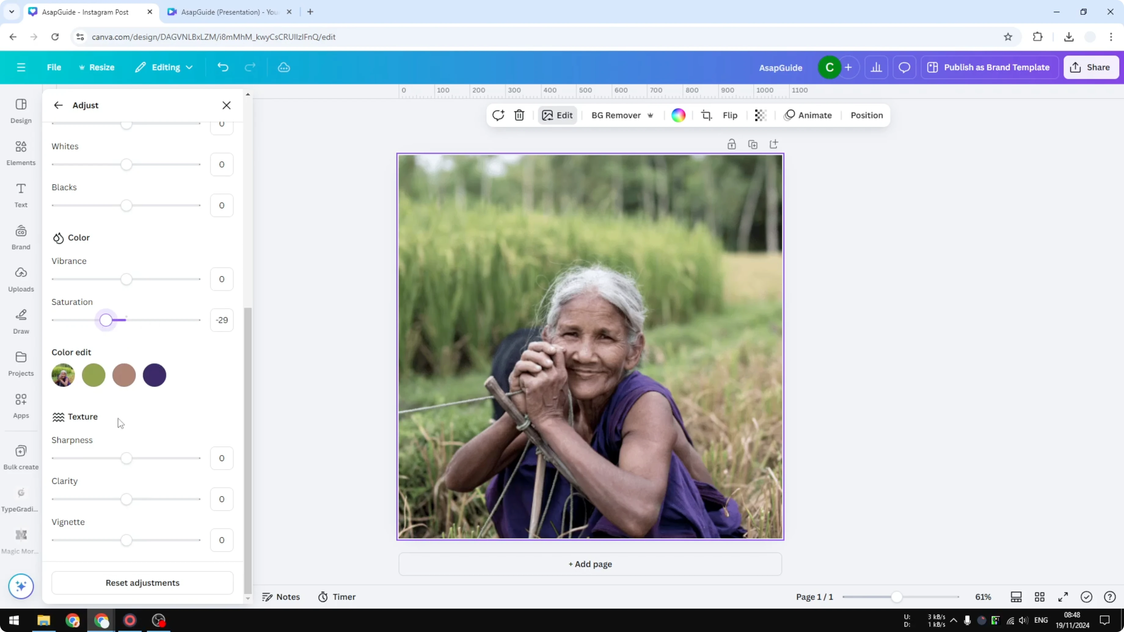 Screenshot from How to Create a Retro Film Effect in Canva at 141s