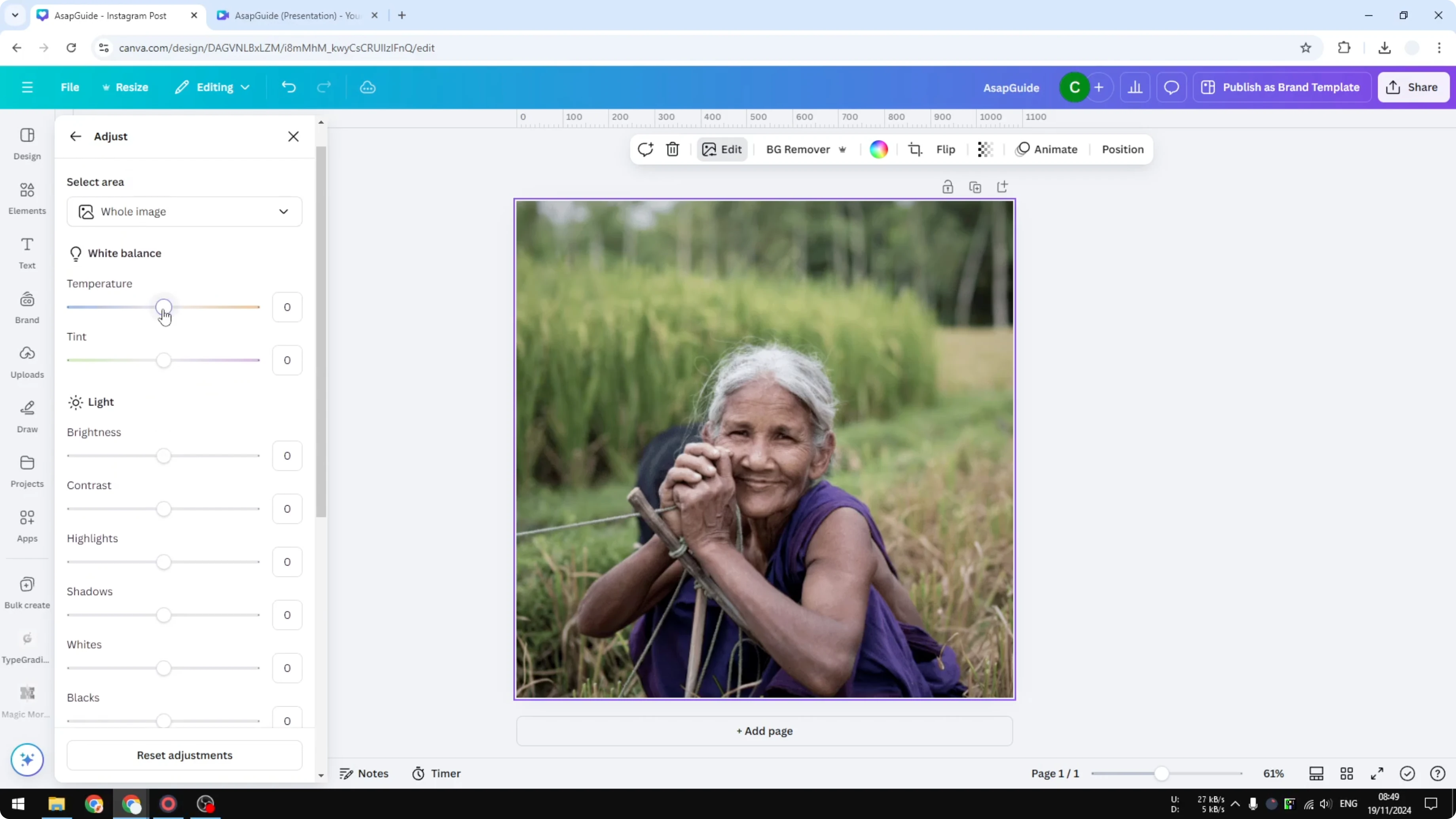 Screenshot from How to Create a Retro Film Effect in Canva at 155s