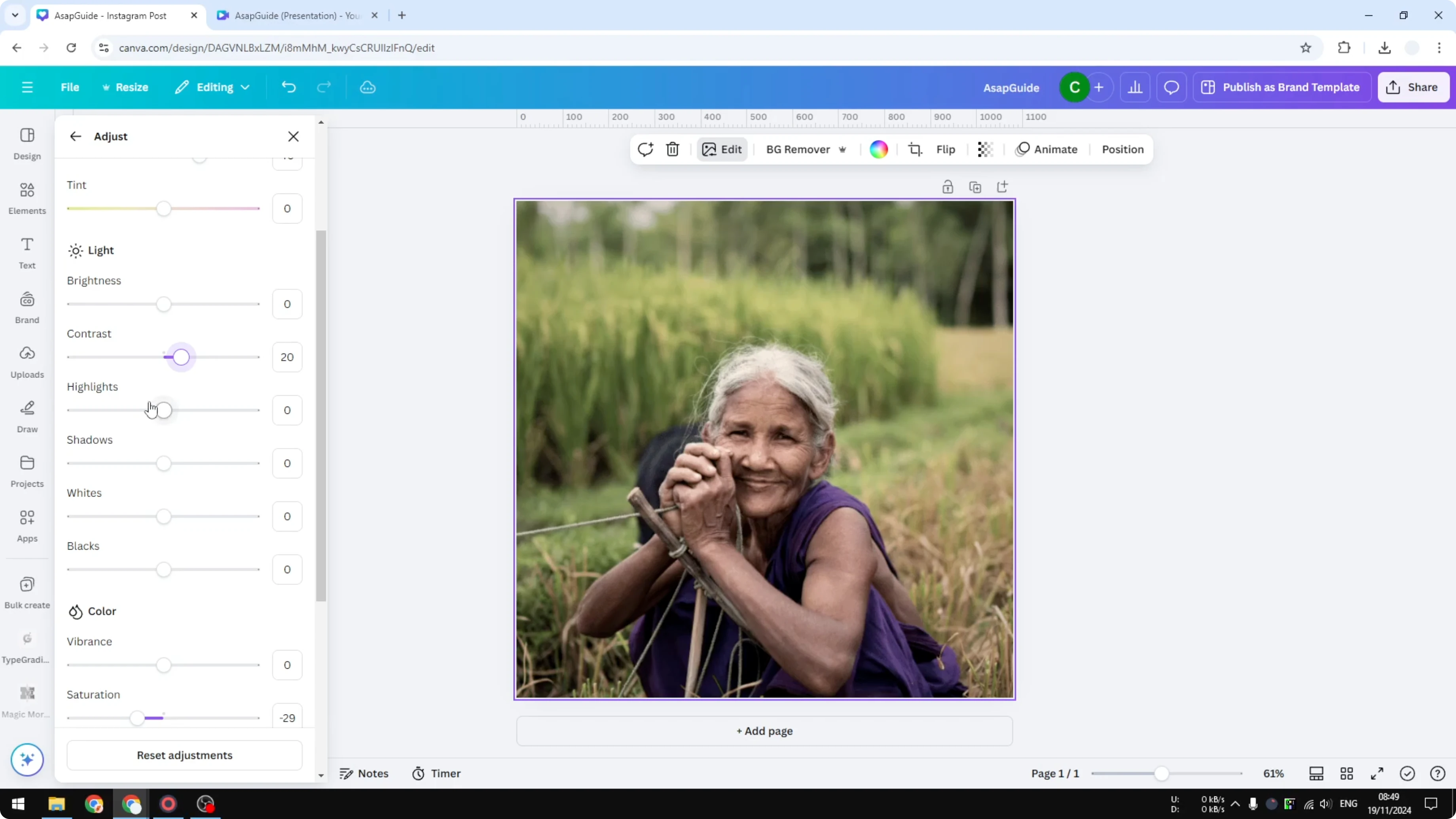 Screenshot from How to Create a Retro Film Effect in Canva at 171s
