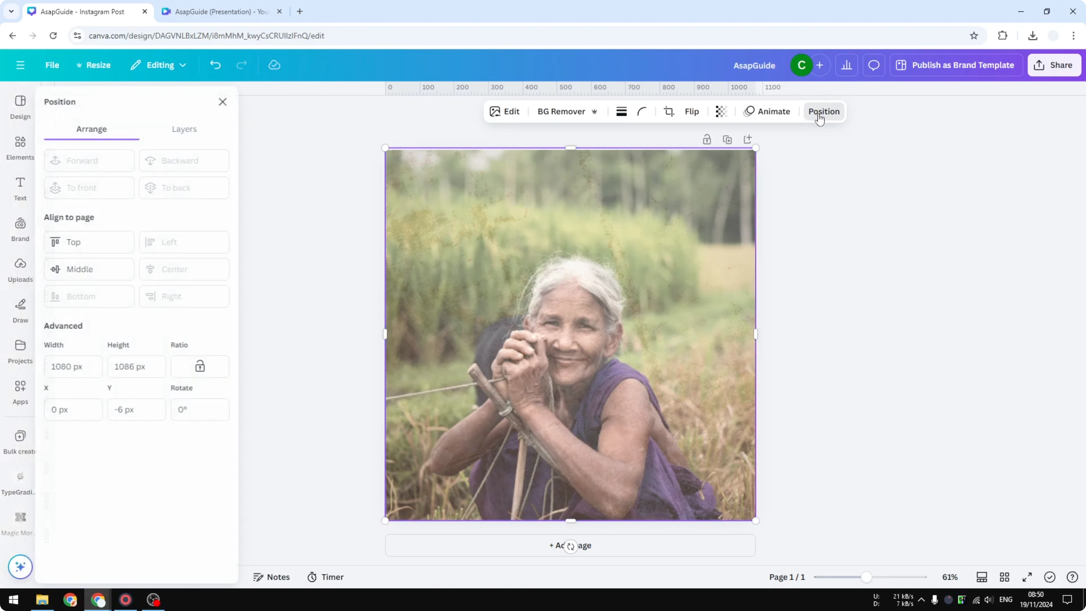 Screenshot from How to Create a Retro Film Effect in Canva at 265s