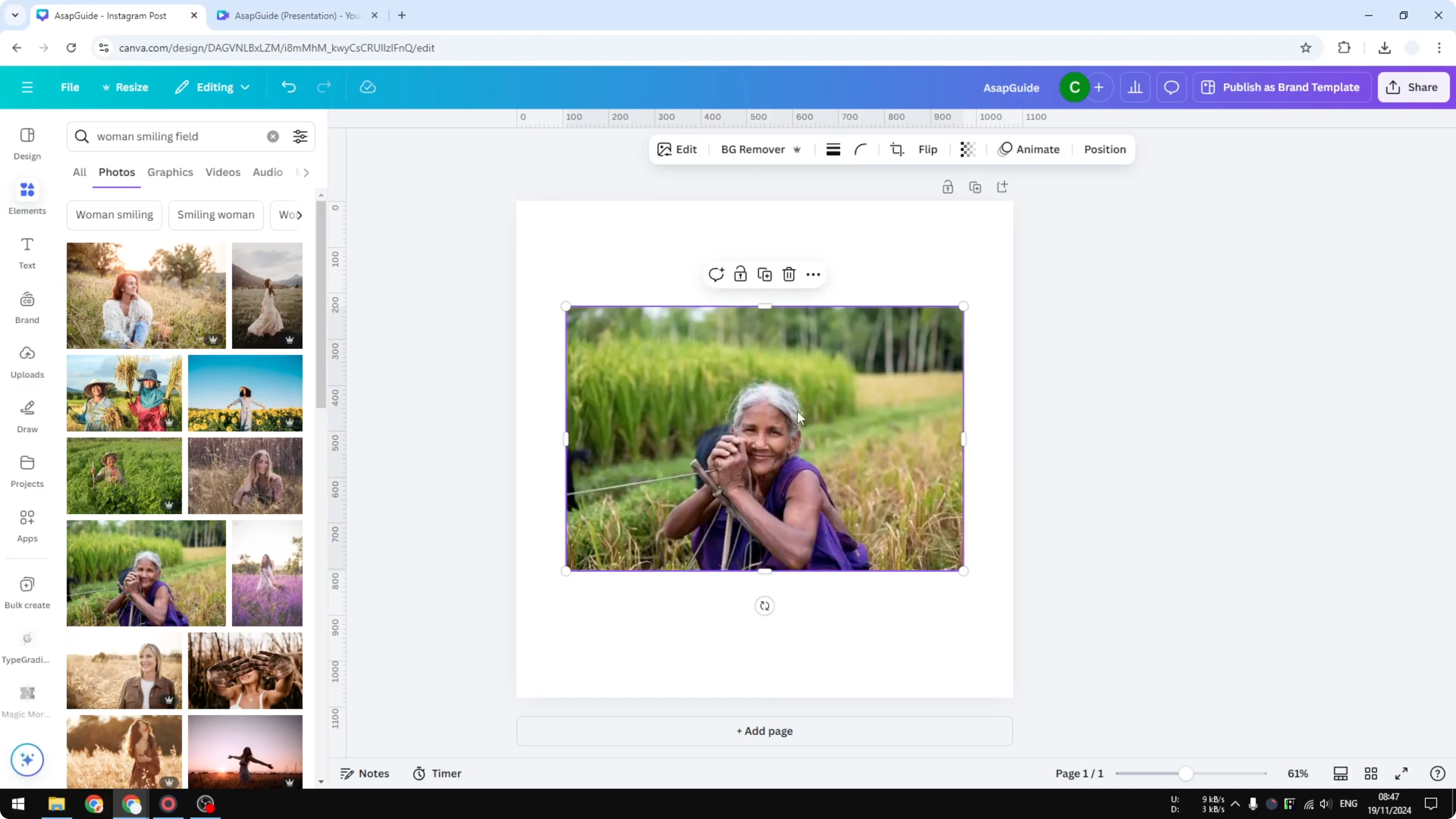 Screenshot from How to Create a Retro Film Effect in Canva at 27s