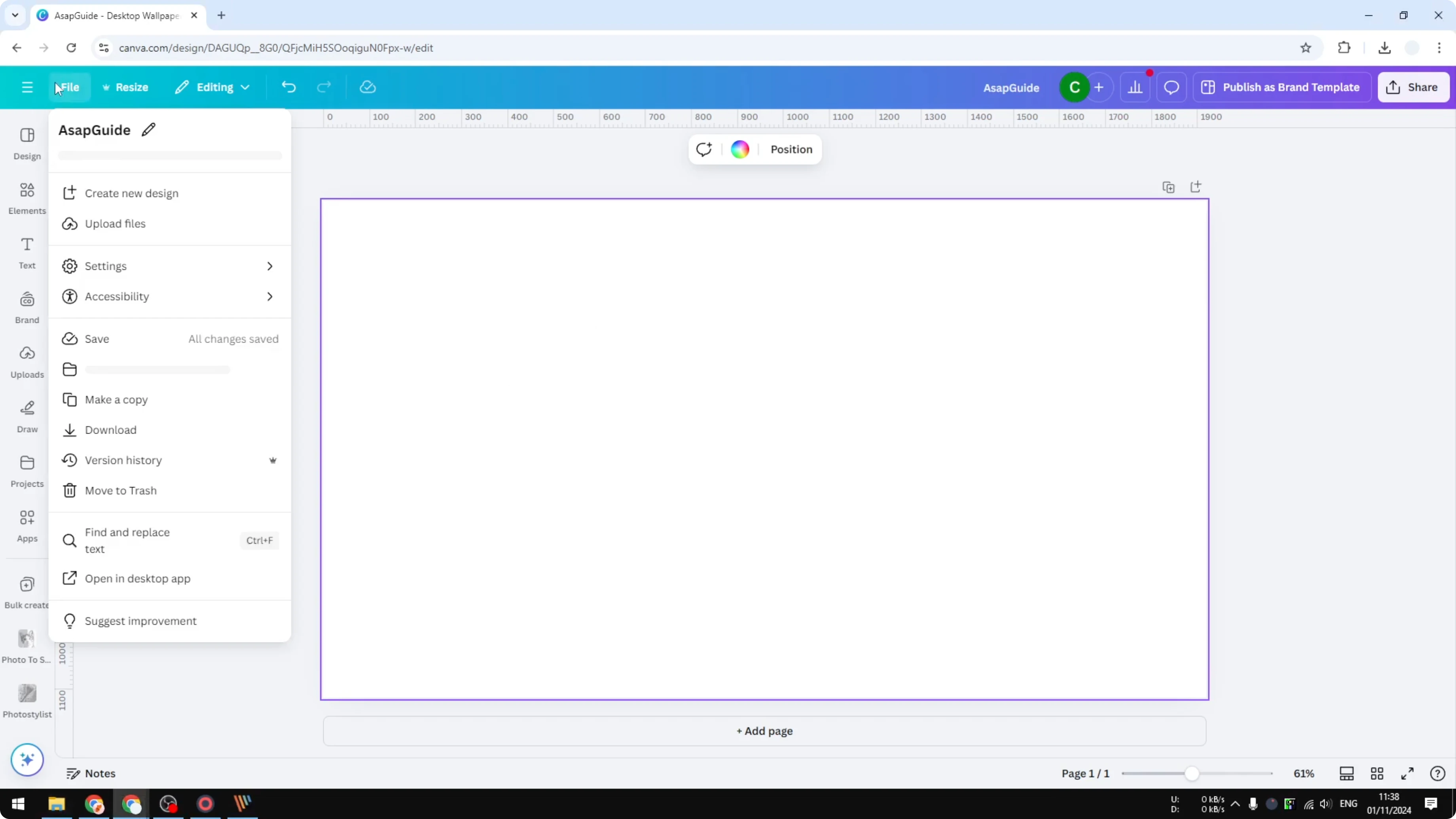 Screenshot from How to Review and Restore Older Versions of Canva Designs at 23s
