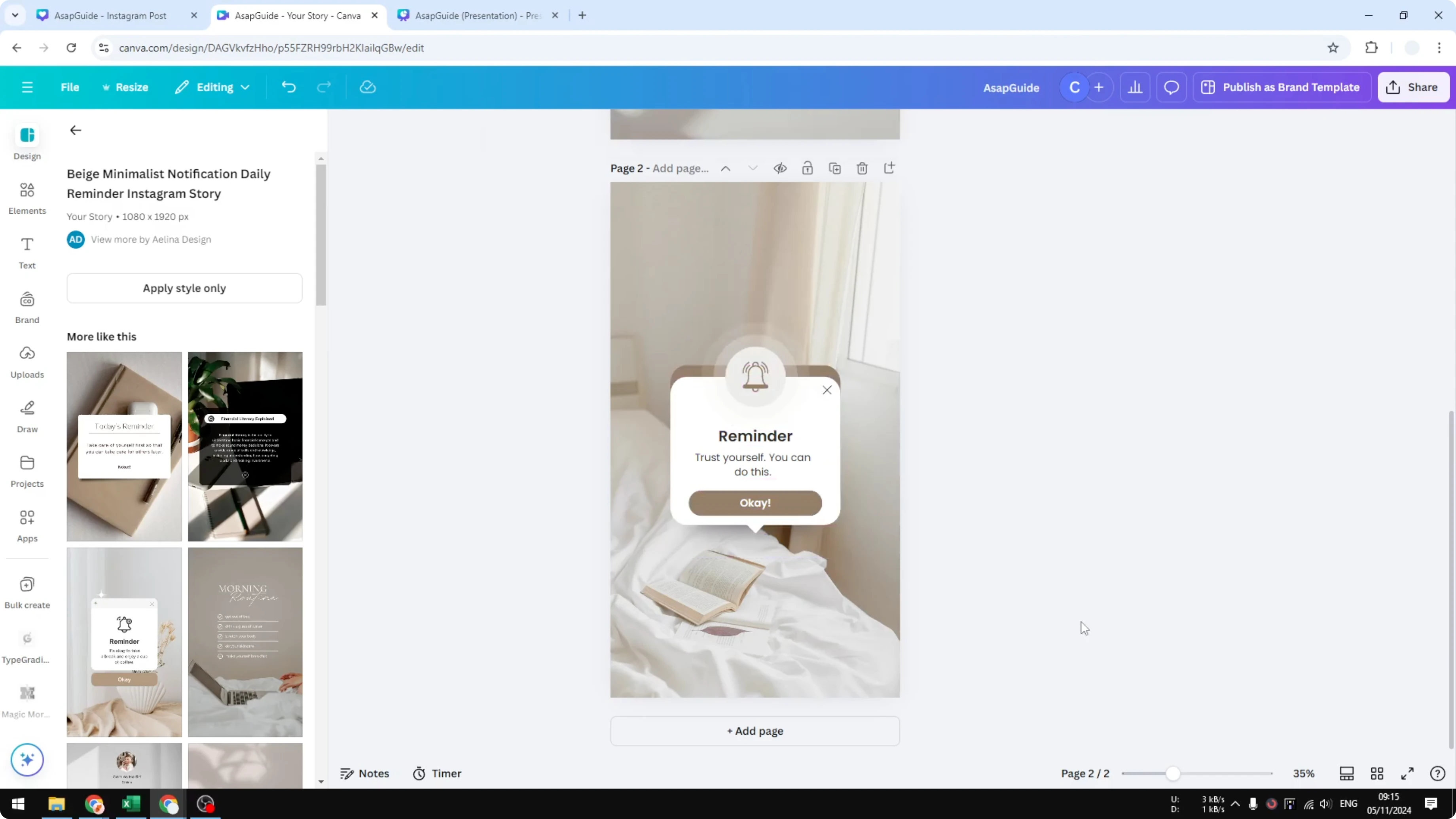 Screenshot from How to Rotate Canvas Inside Canva at 138s
