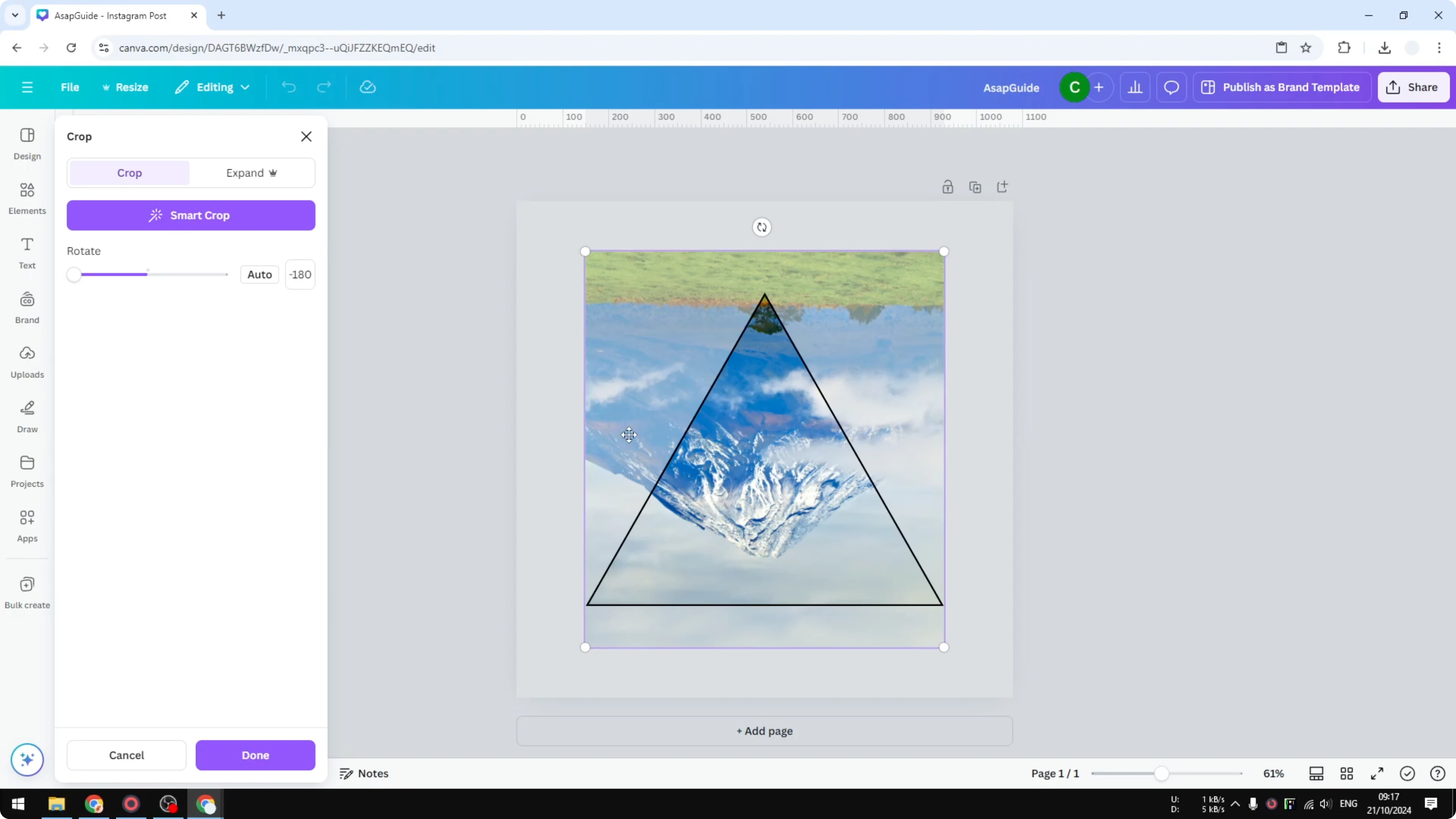 Screenshot from How to Rotate an Image in a Frame in Canva at 62s