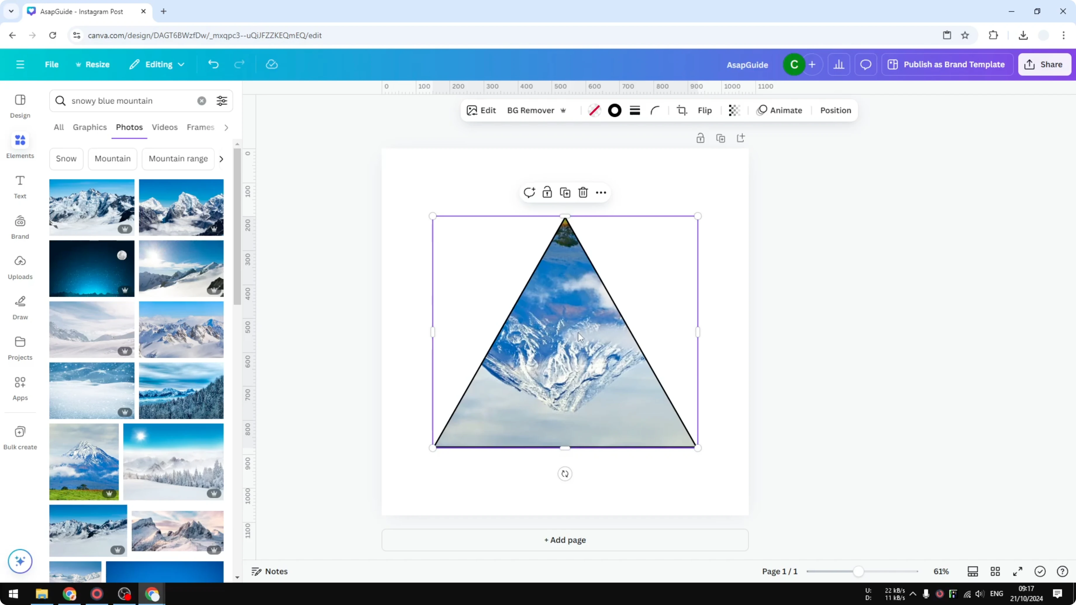 Screenshot from How to Rotate an Image in a Frame in Canva at 66s