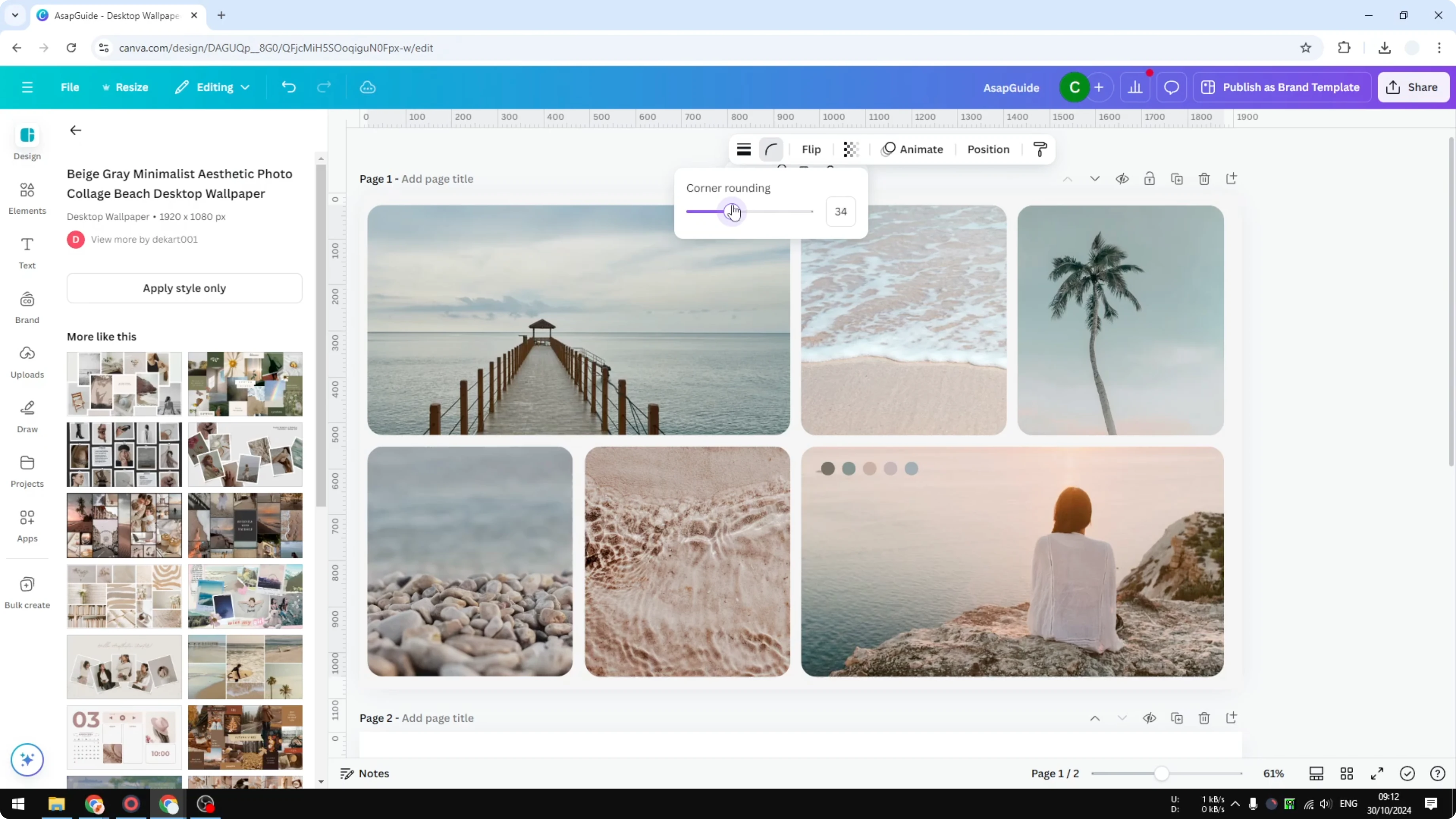 Screenshot from How to Round Edges of a Photo in Canva at 71s