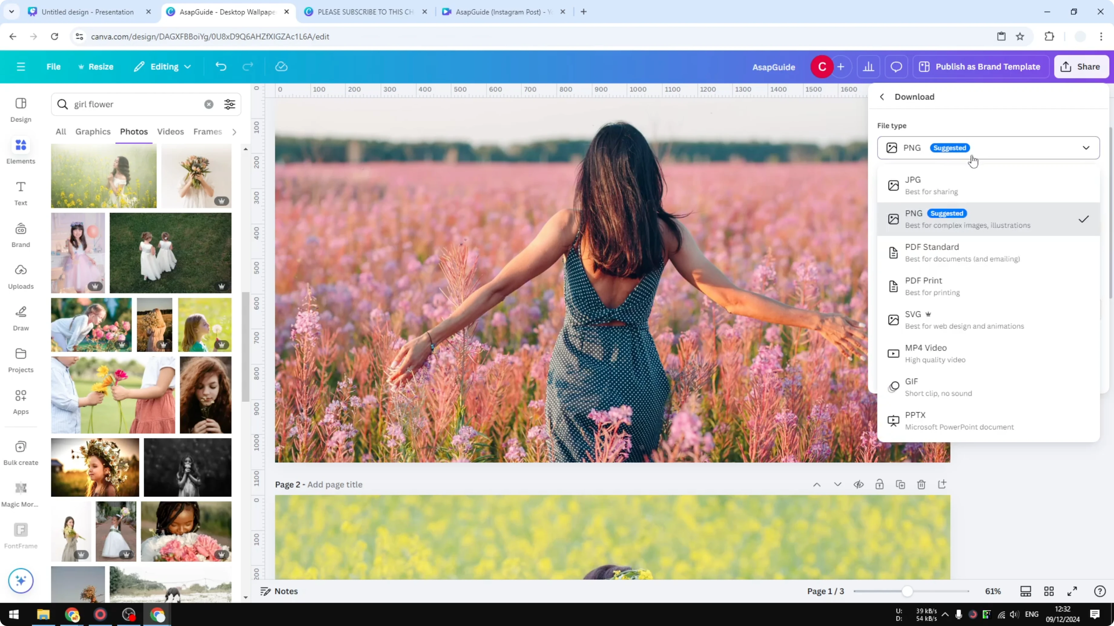 Screenshot from How to Save a Single Page From a Multi Page Design in Canva at 22s