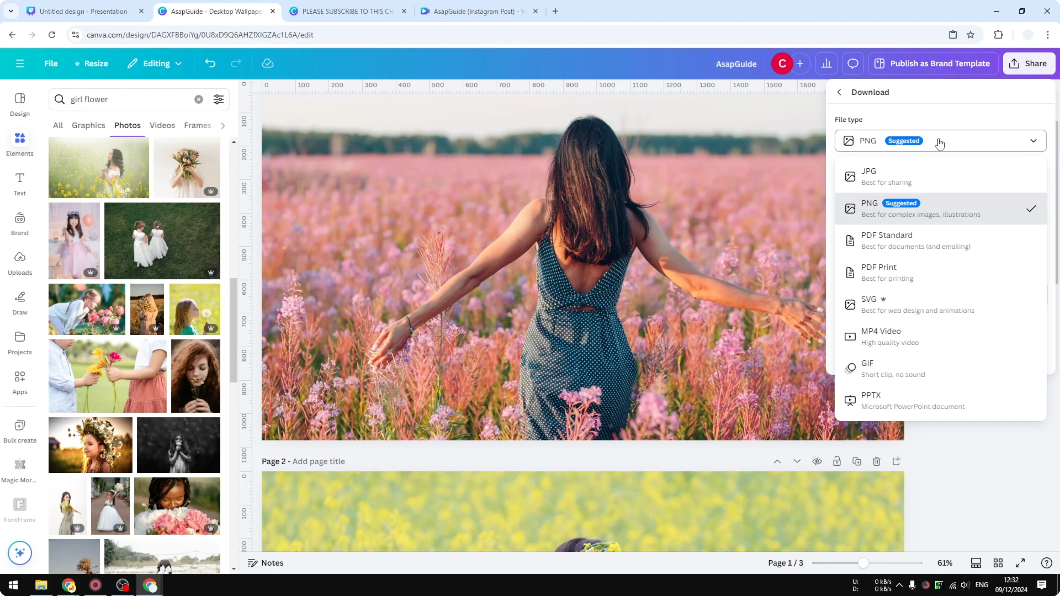 Screenshot from How to Save a Single Page From a Multi Page Design in Canva at 30s