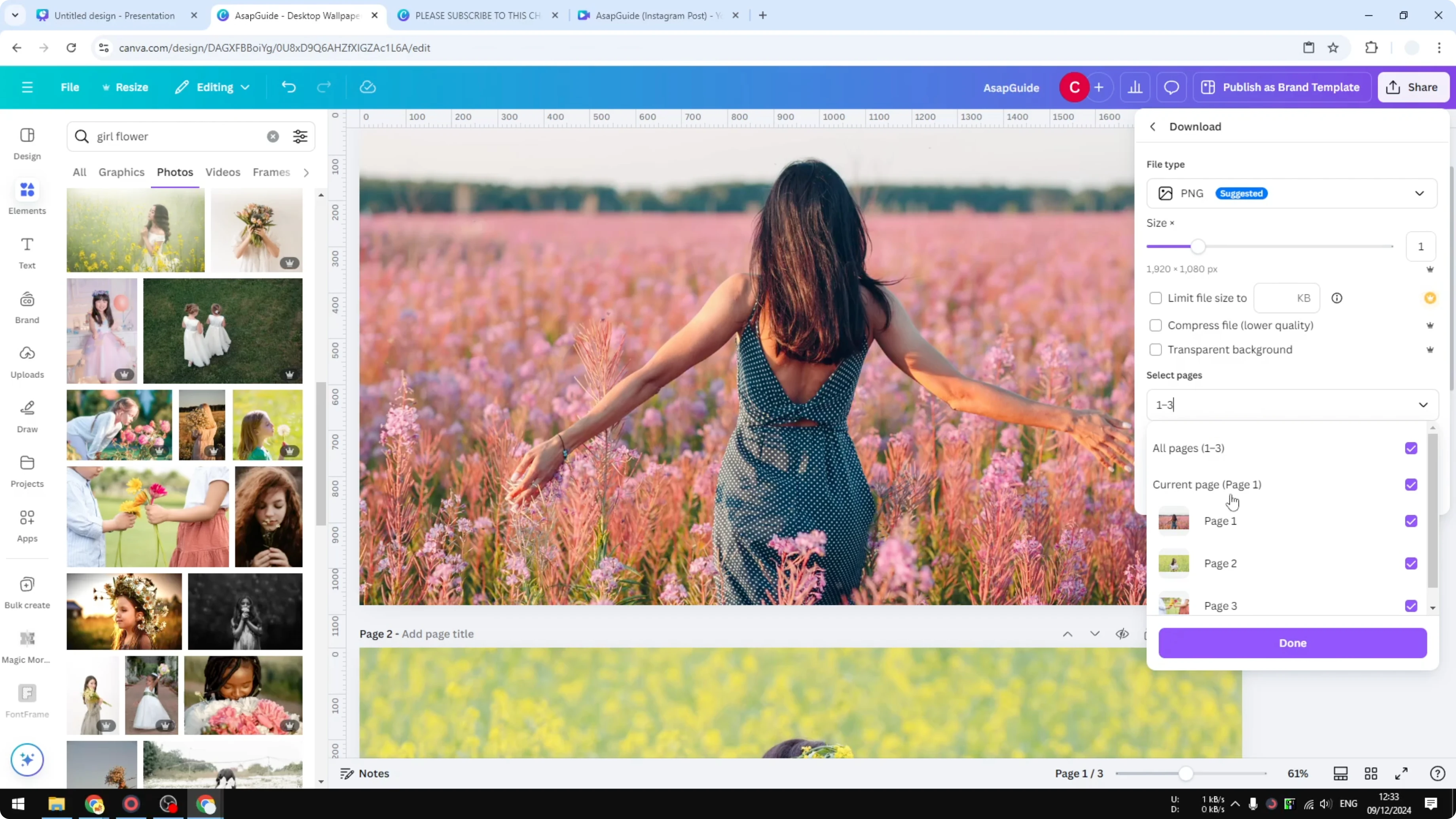 Screenshot from How to Save a Single Page From a Multi Page Design in Canva at 51s