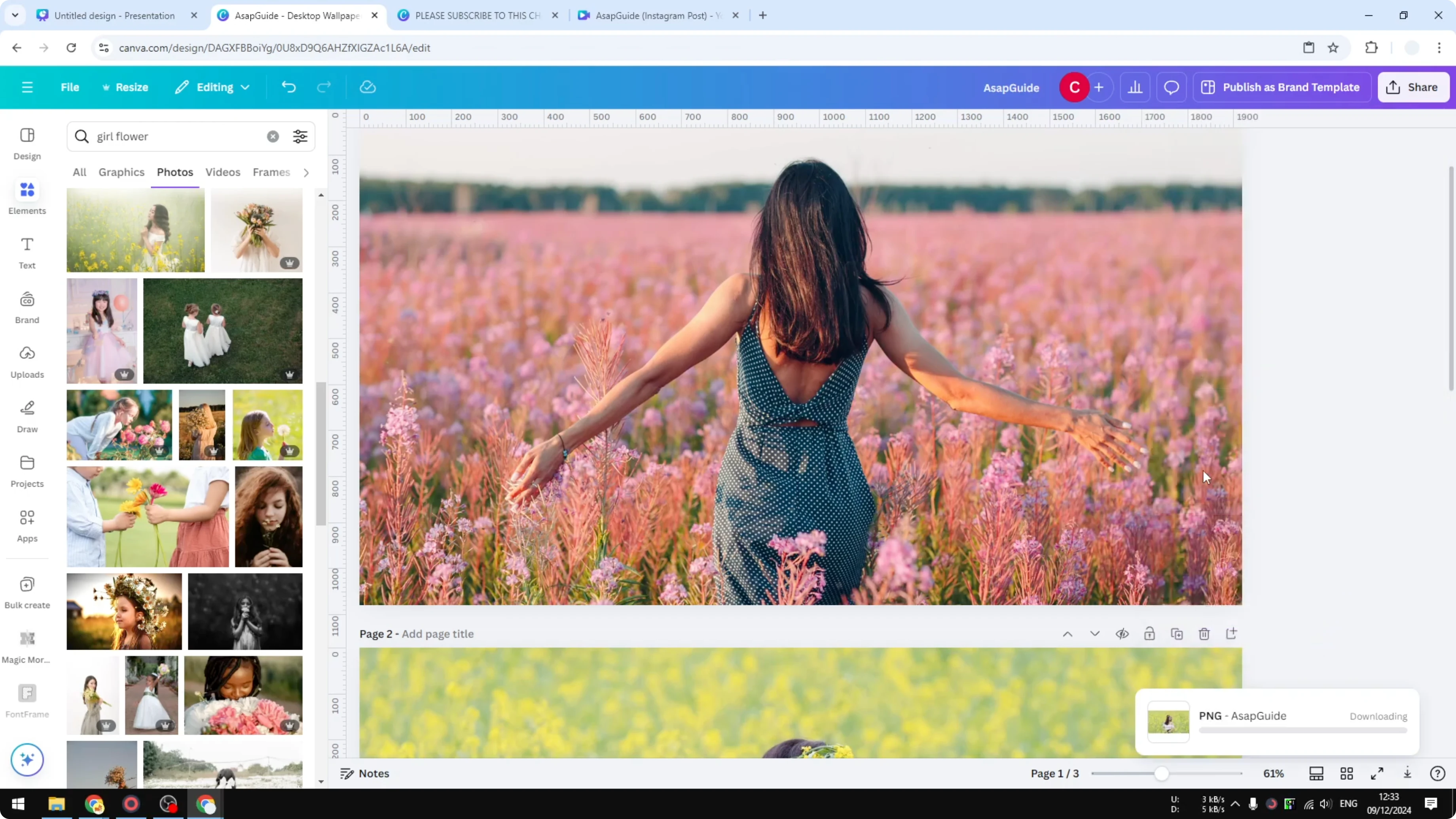 Screenshot from How to Save a Single Page From a Multi Page Design in Canva at 66s