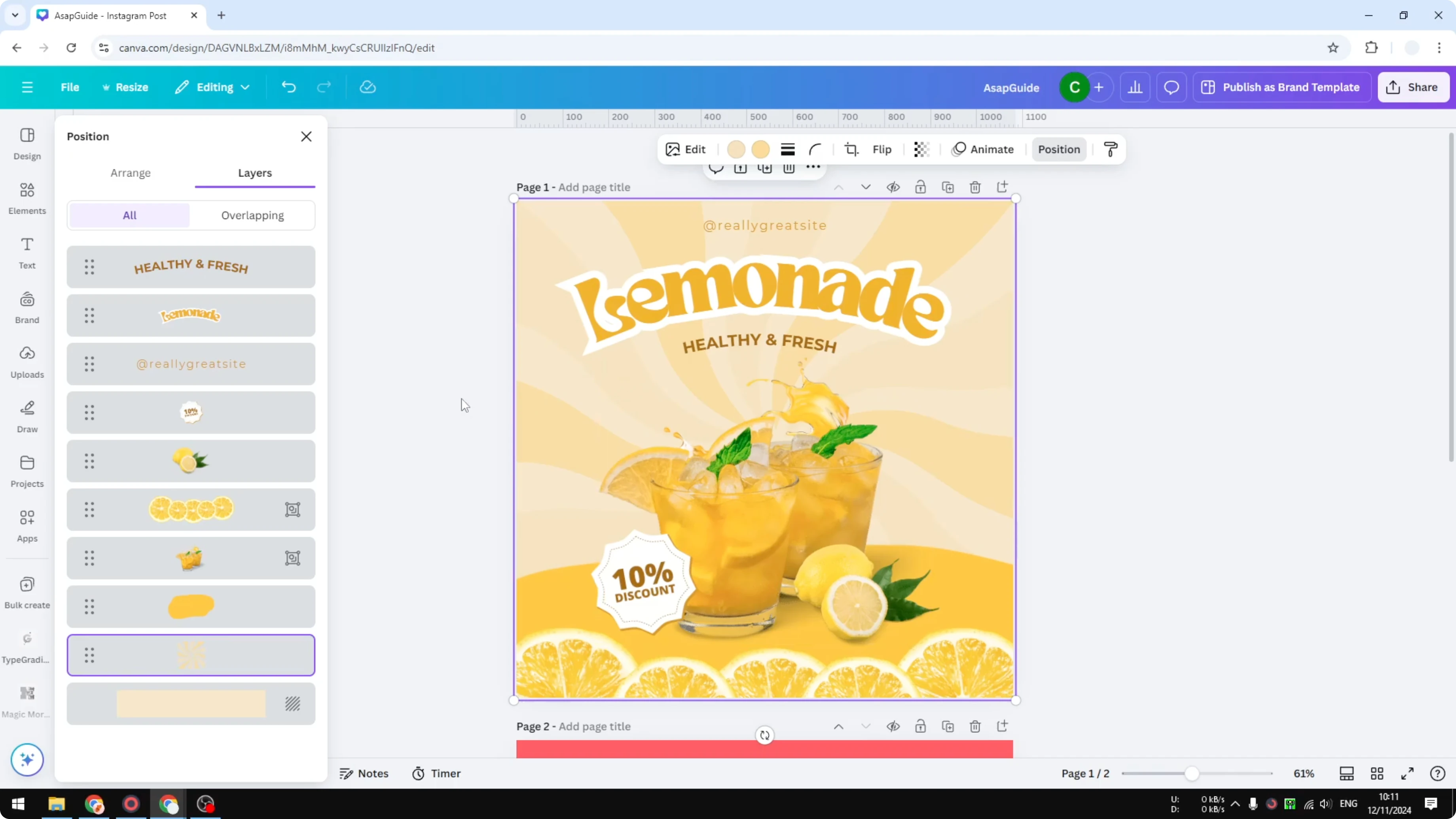 Screenshot from How to See Layers in Canva at 105s